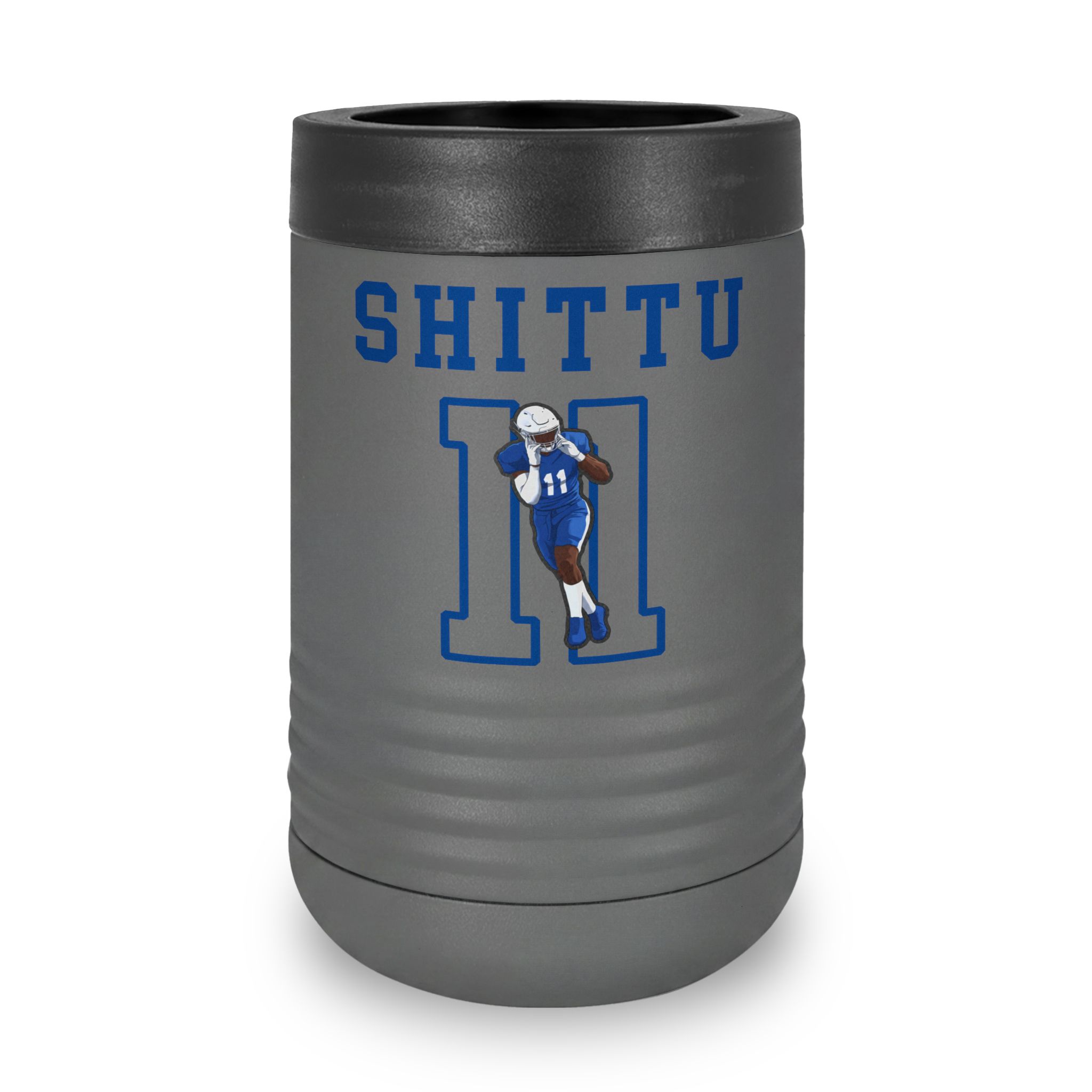 Stainless Can Cooler — character_shirsey in Grey