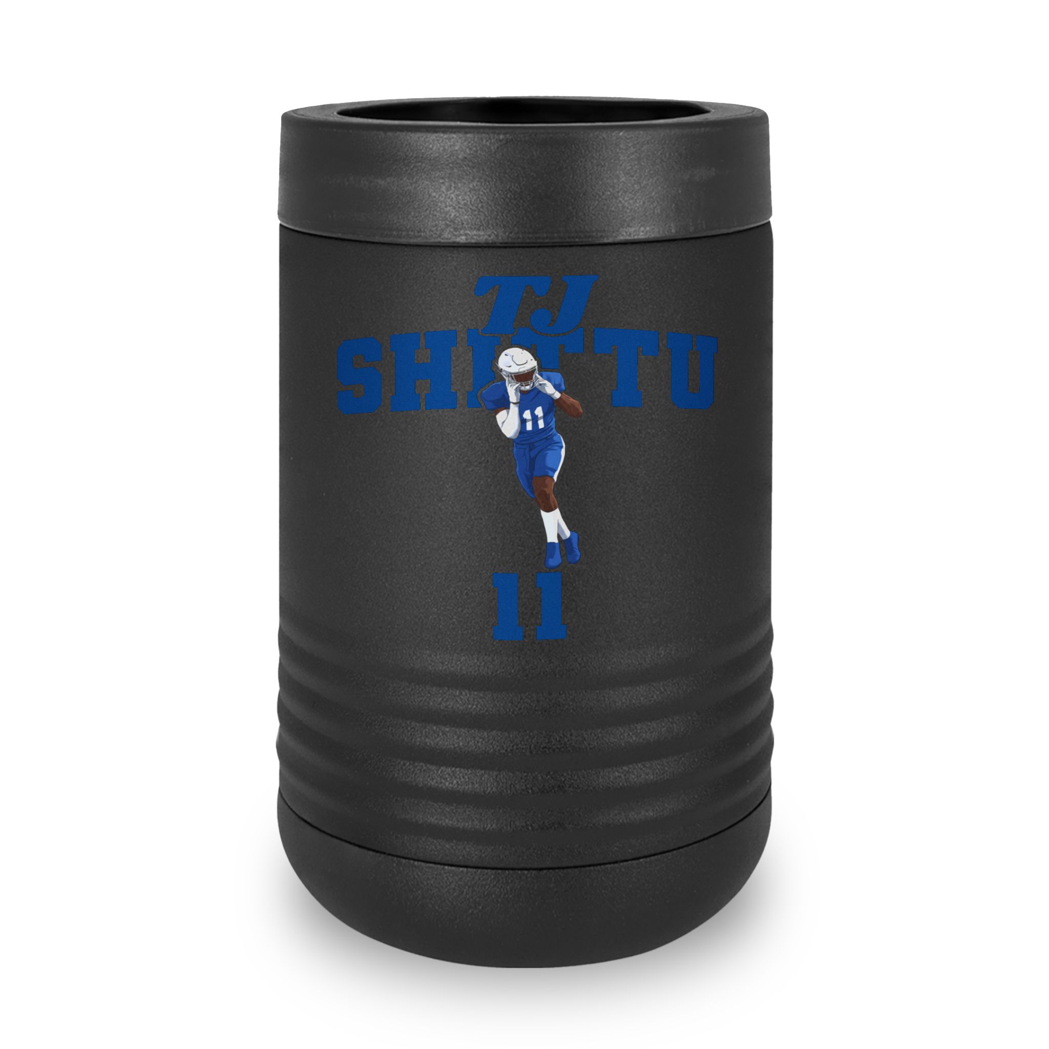 Stainless Can Cooler — character_signature_arch in Black