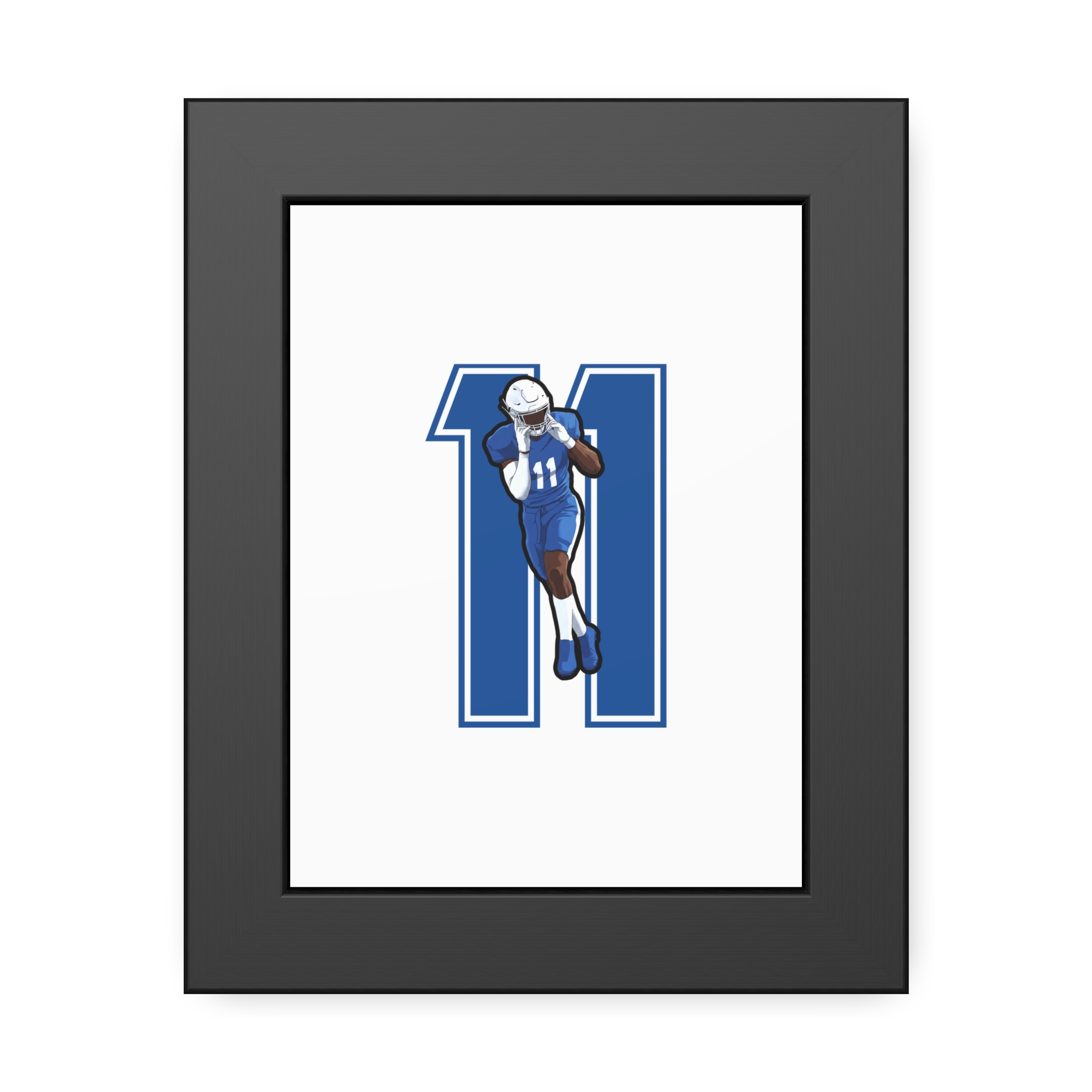 Framed Poster — character_number in Black