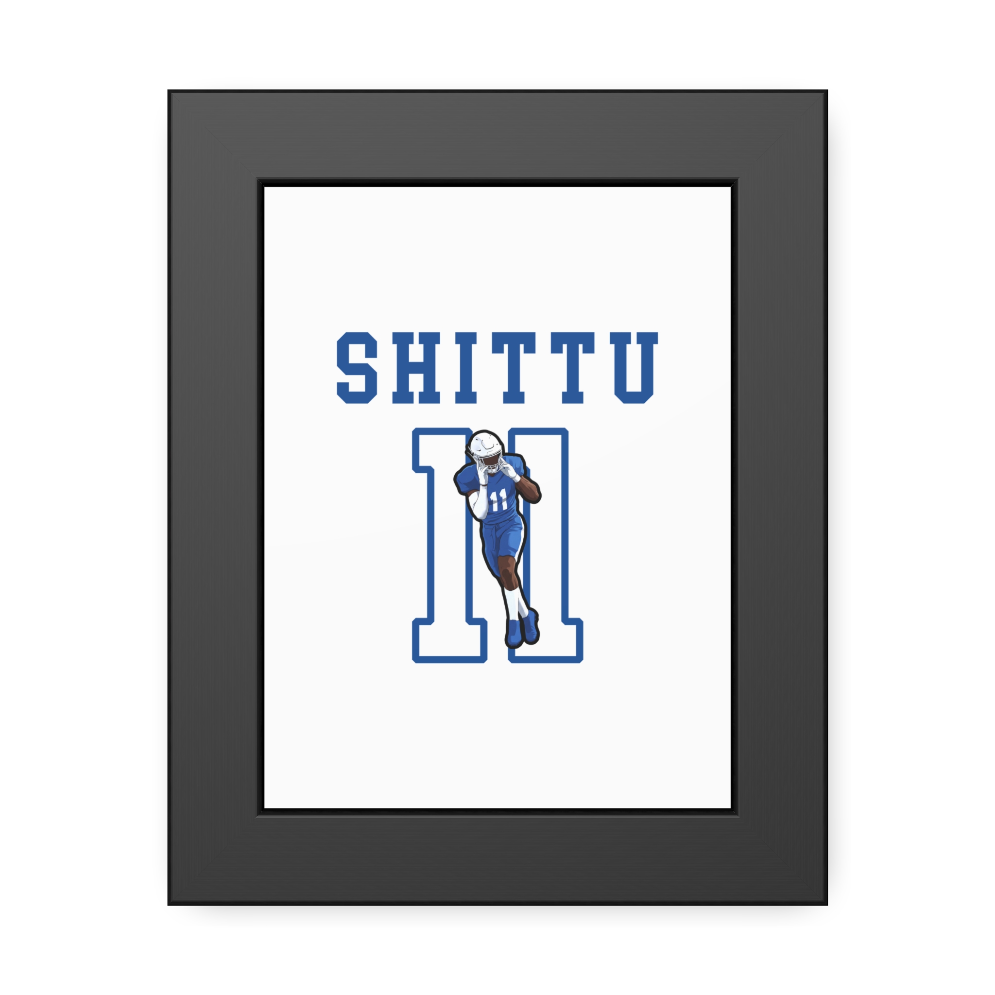Framed Poster — character_shirsey in Black