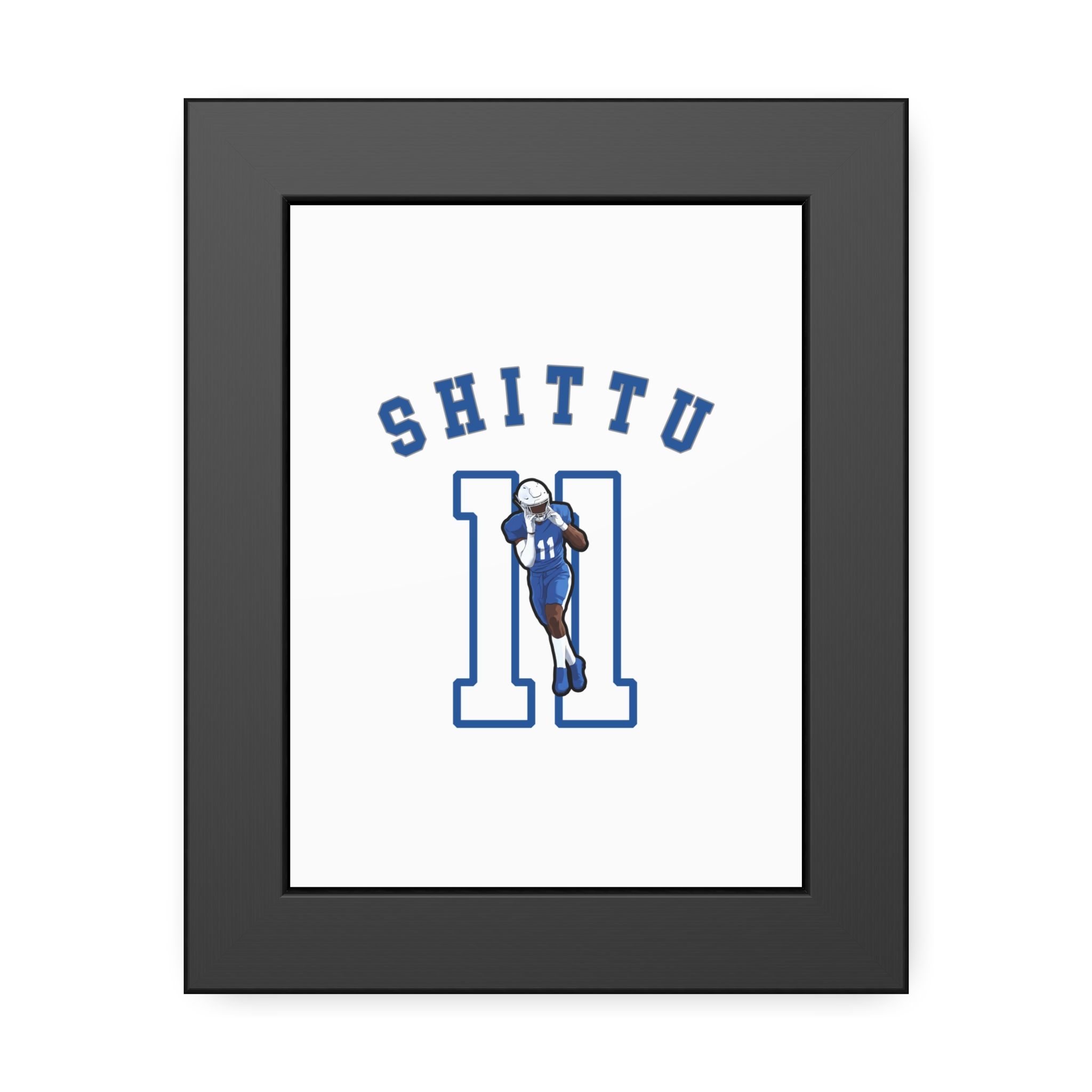 Framed Poster — character_shirsey_arch in Black
