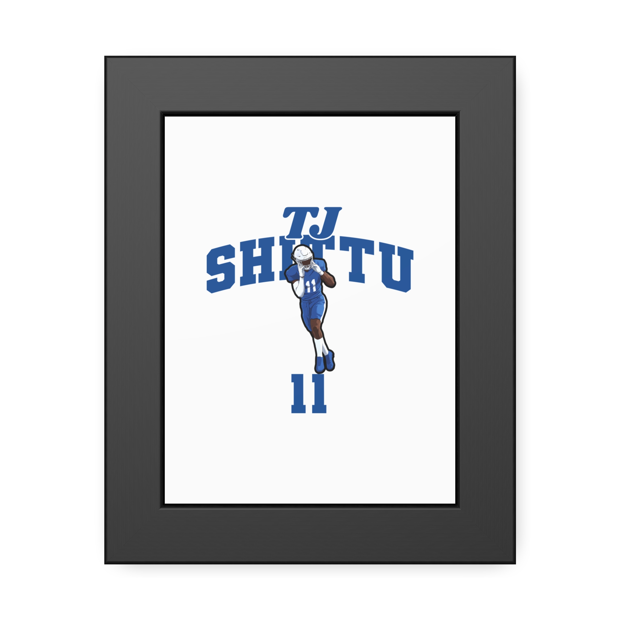 Framed Poster — character_signature_arch in Black