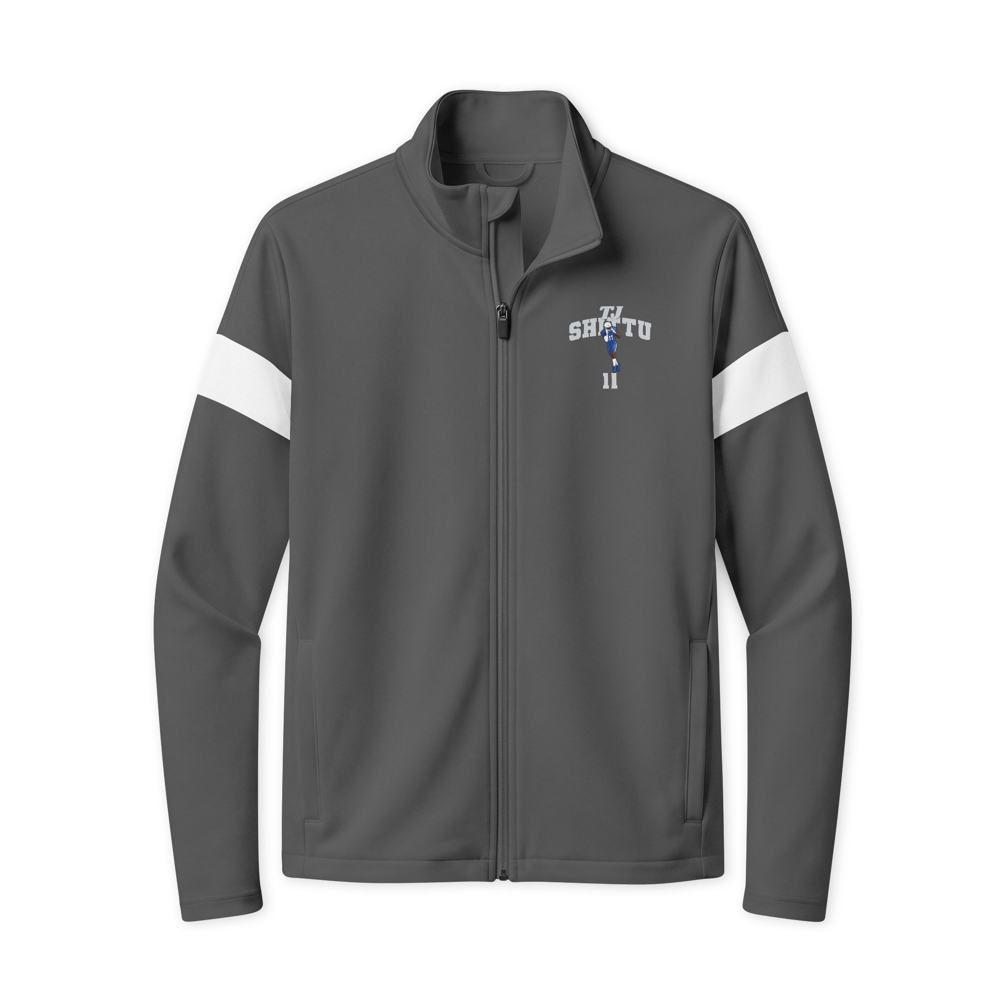 Travel Full-Zip Jacket — character_signature_arch in Iron Grey/ White