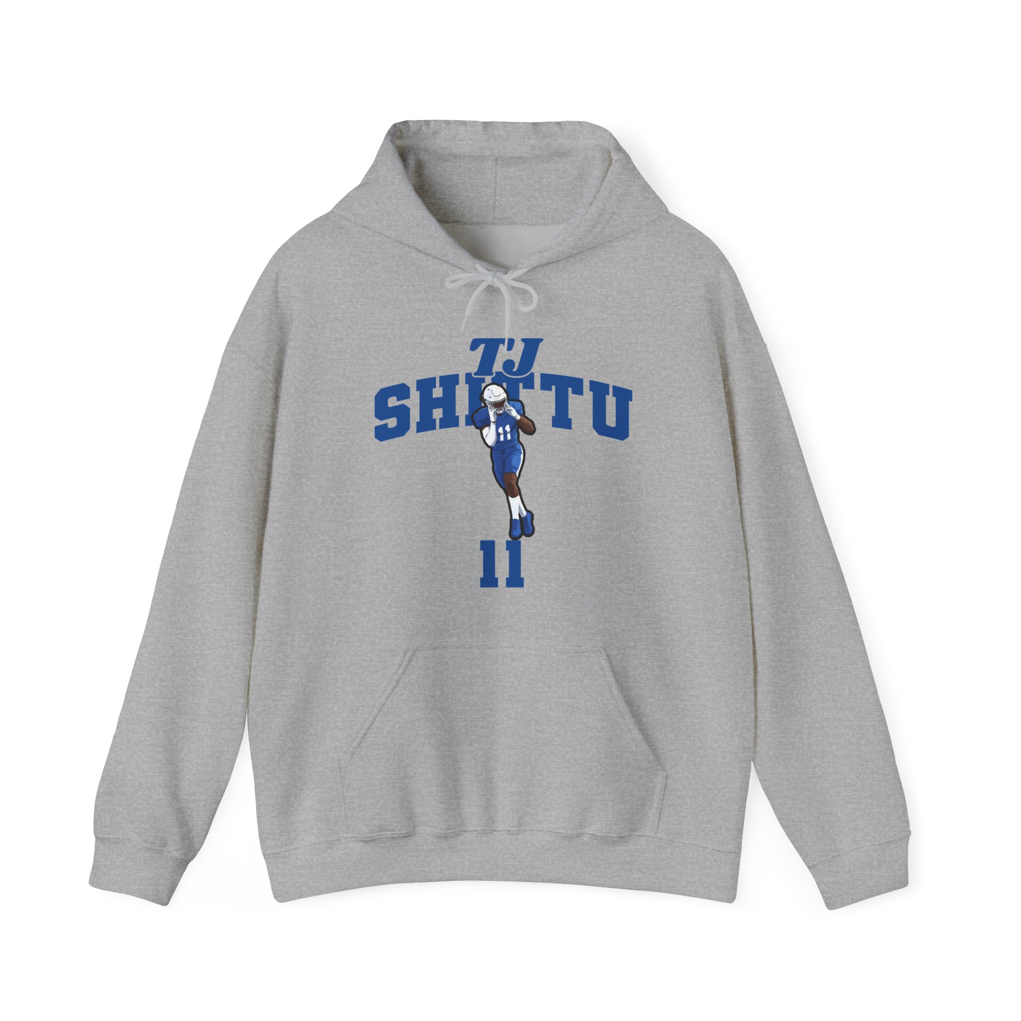 Hoodie — character_signature_arch in Grey