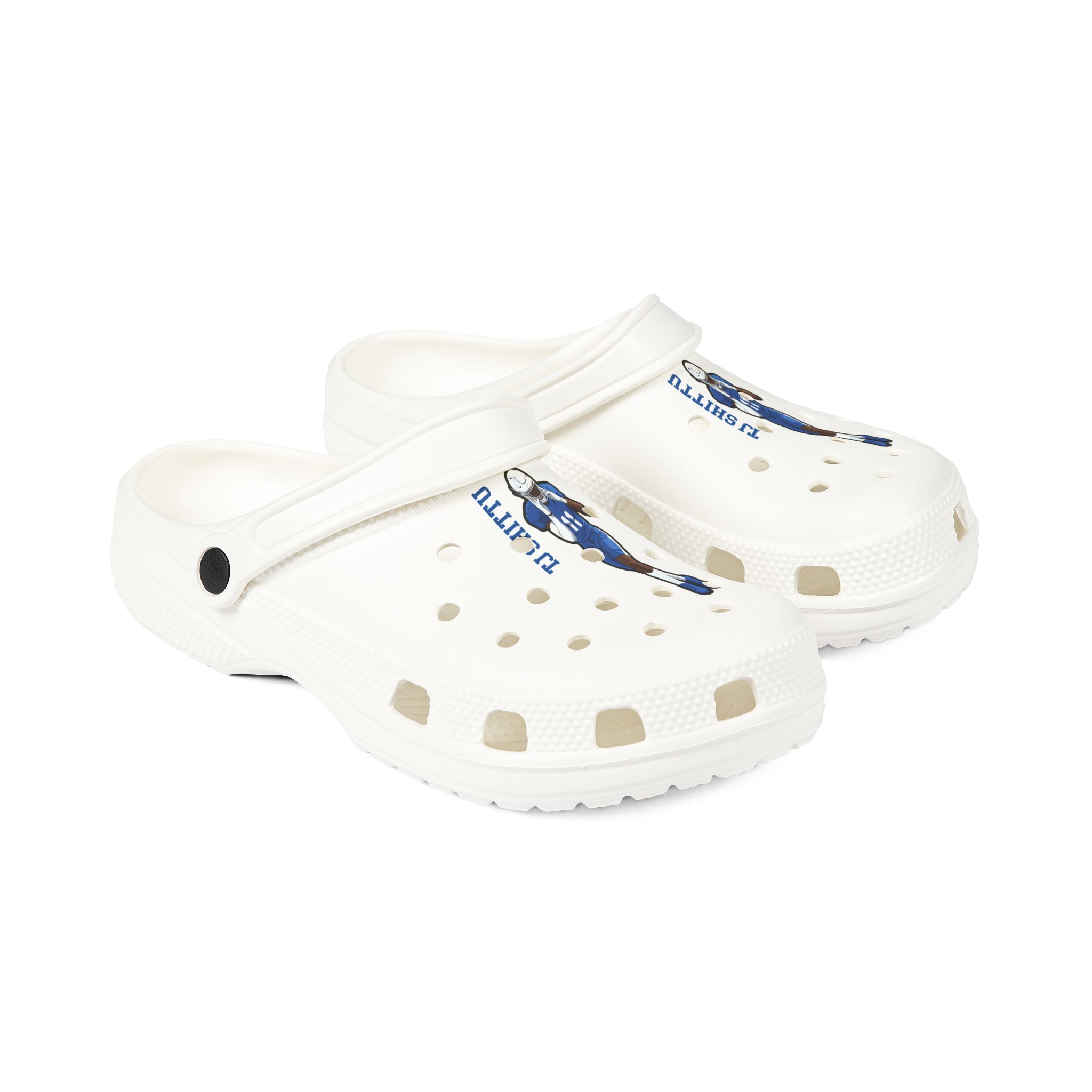 Rubber Clogs — character_name_vertical in White