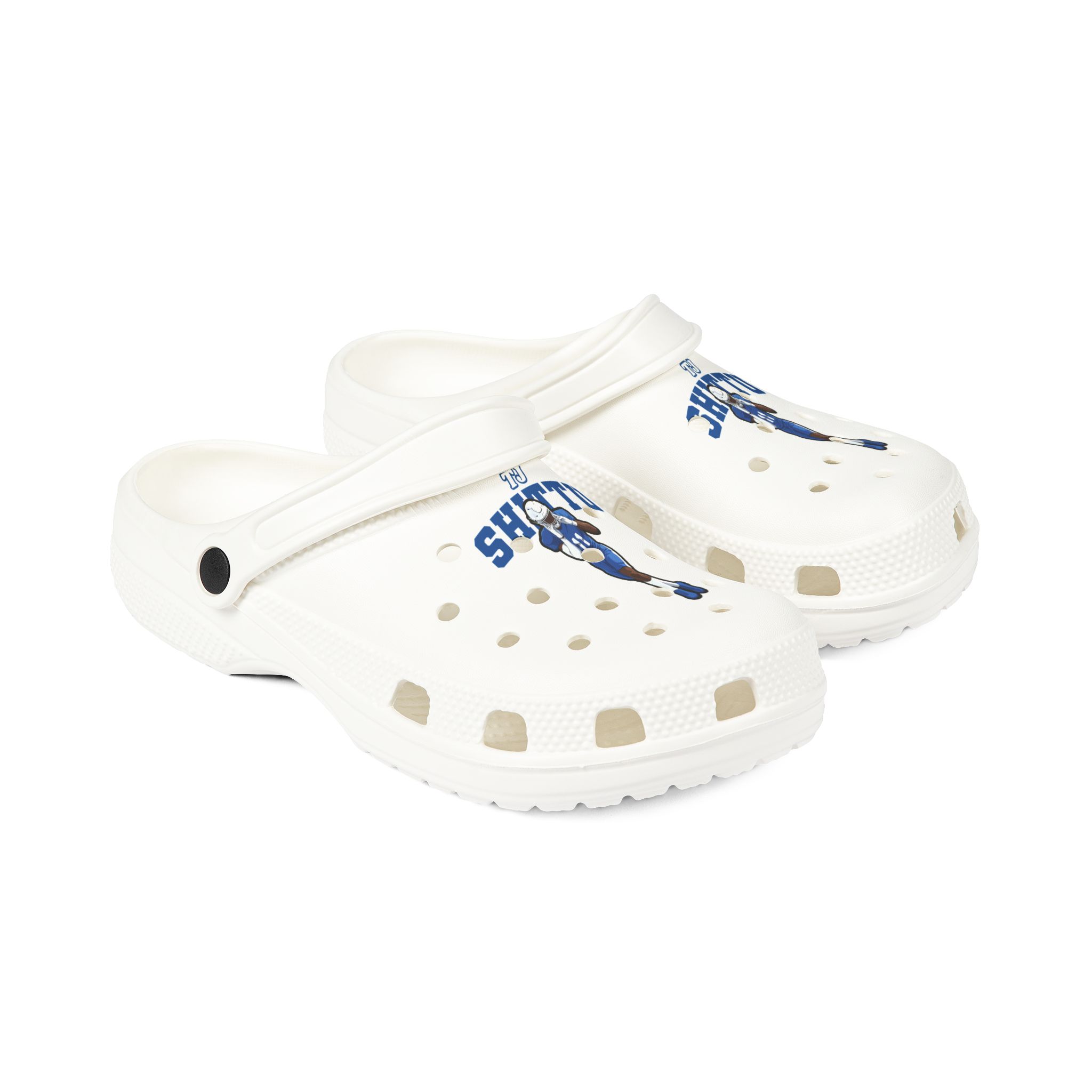 Rubber Clogs — character_name_arch in White