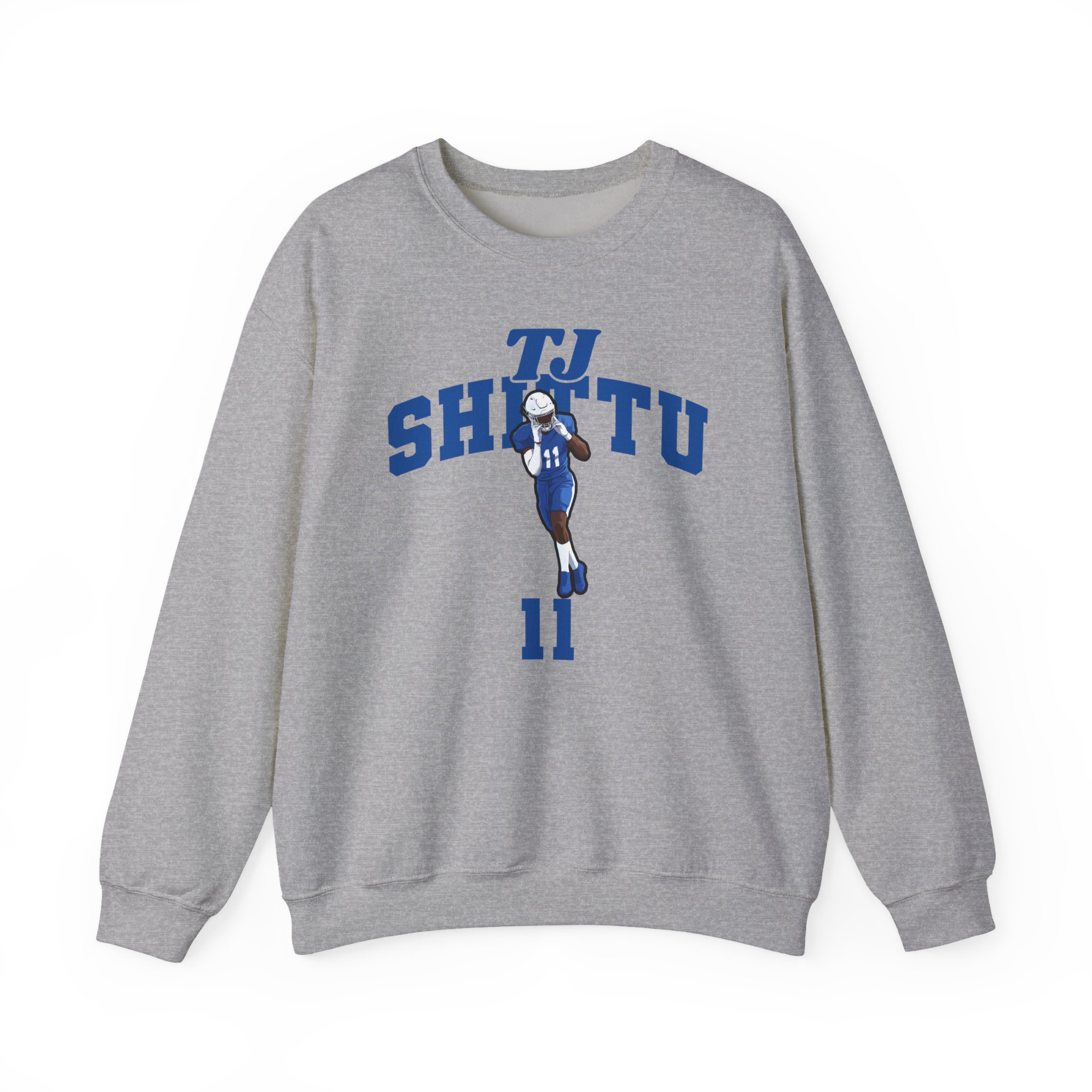 Crewneck Sweatshirt — character_signature_arch in Grey