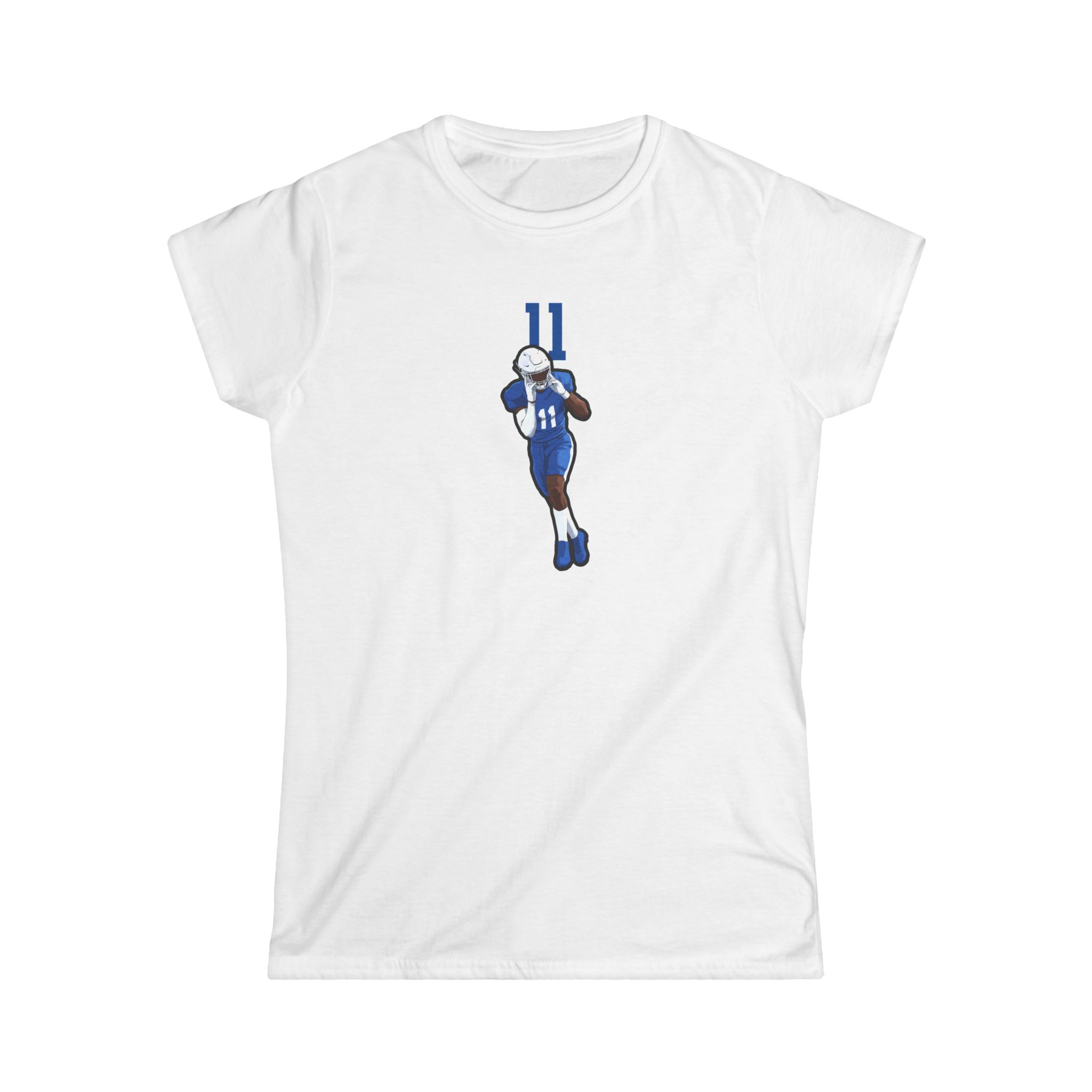 Women's Softstyle Tee — character_number_top in White