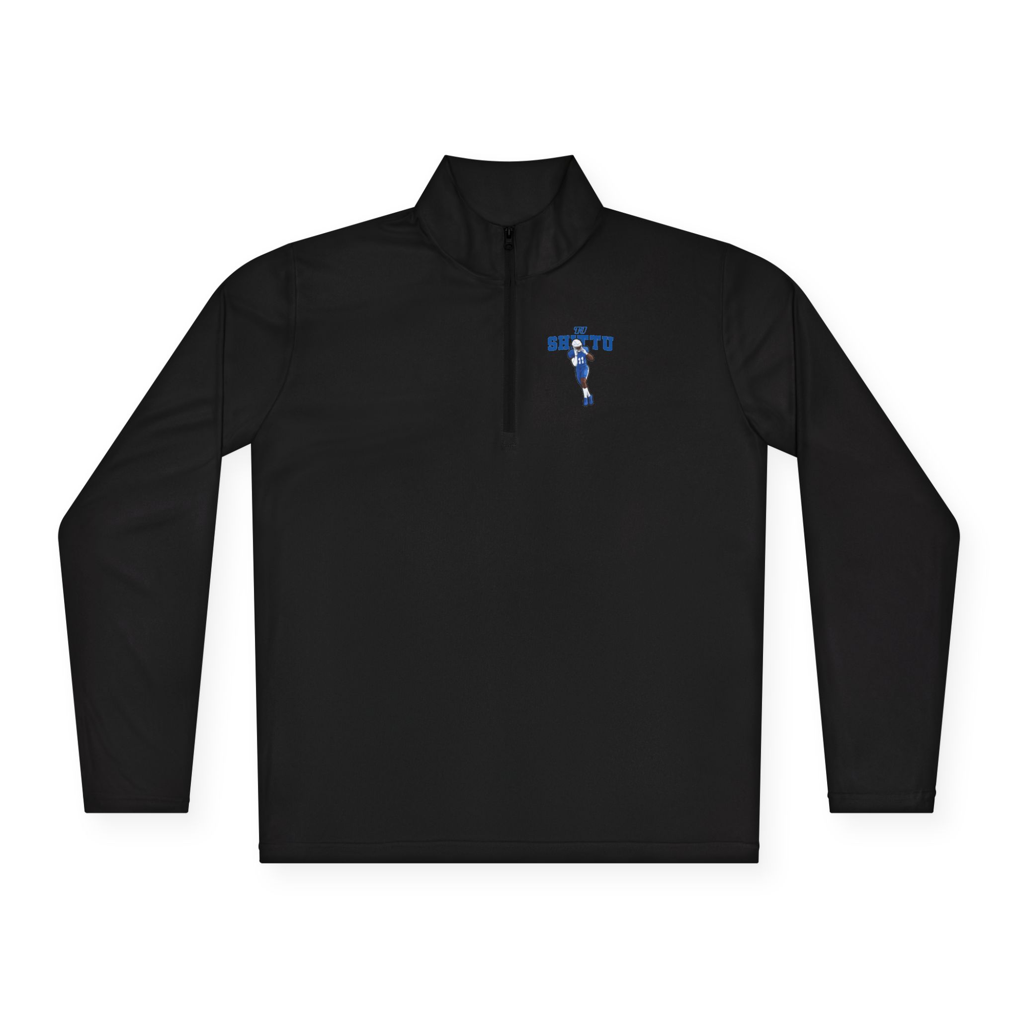 Q-Zip Pullover — character_name_arch in Black