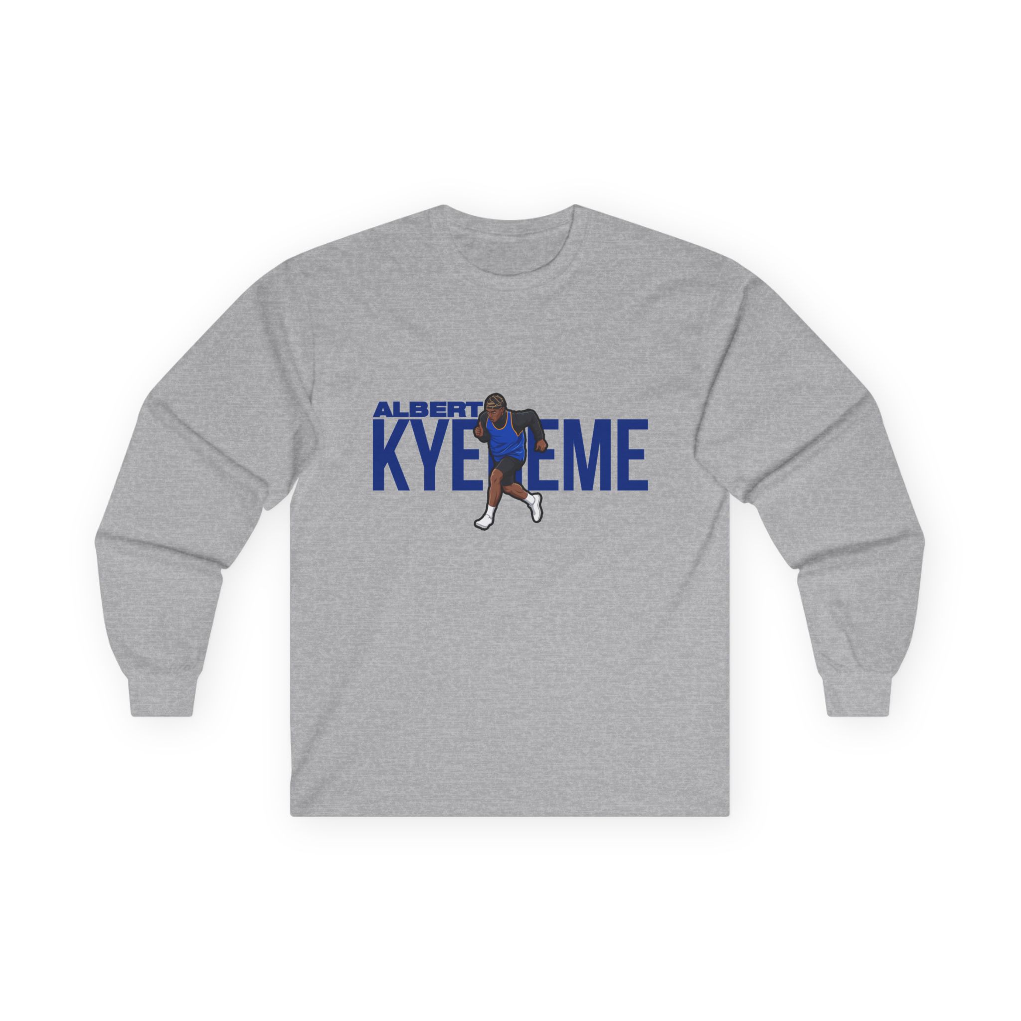 Long Sleeve Tee — character_player_name in Grey