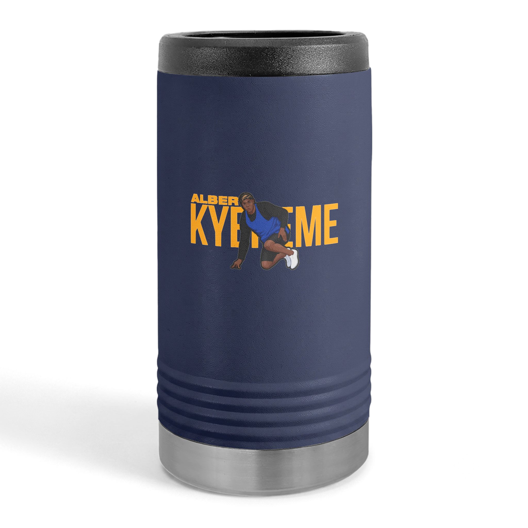 Slim Stainless Can Cooler — character_player_name in Navy