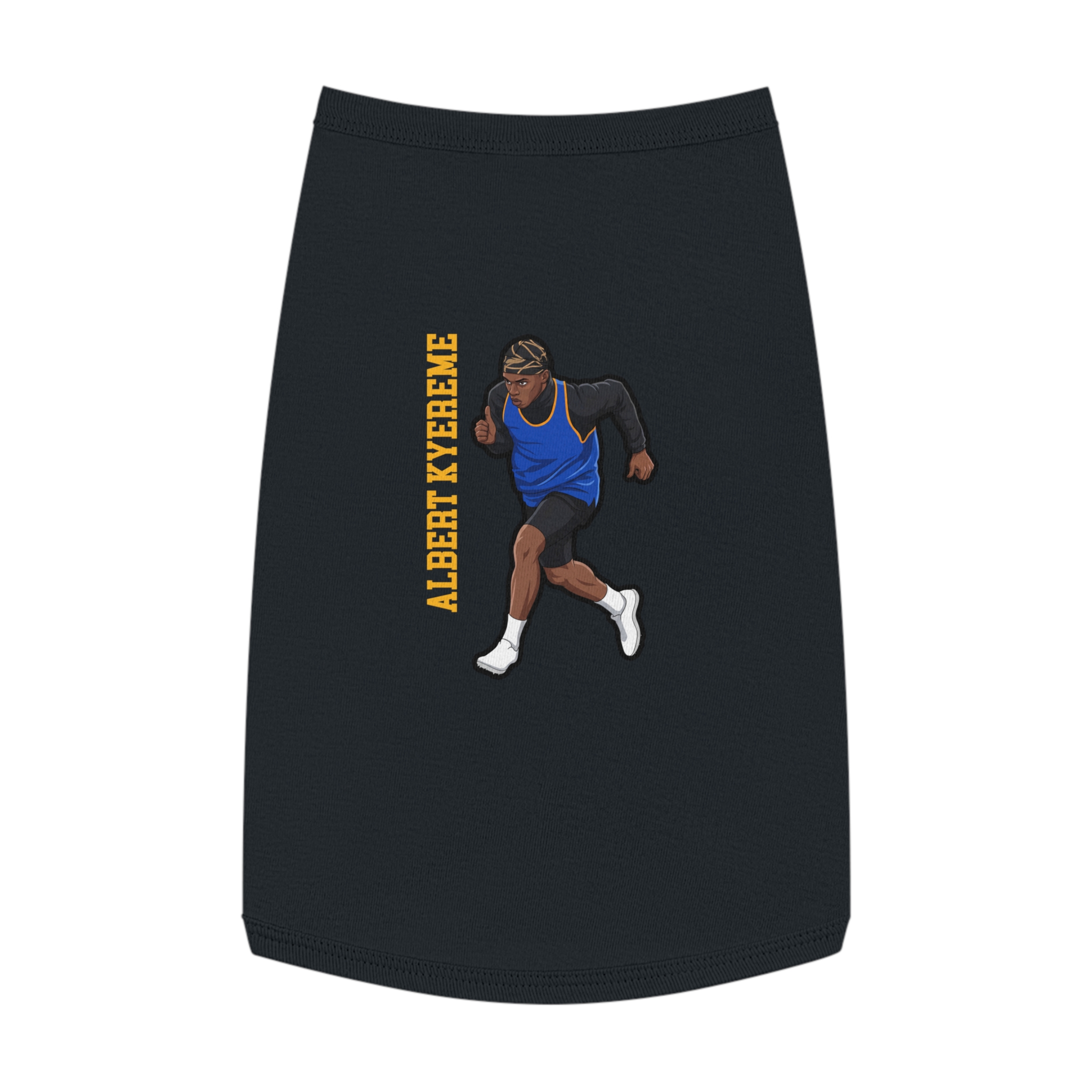 Pet Tank Top — character_name_vertical in Black