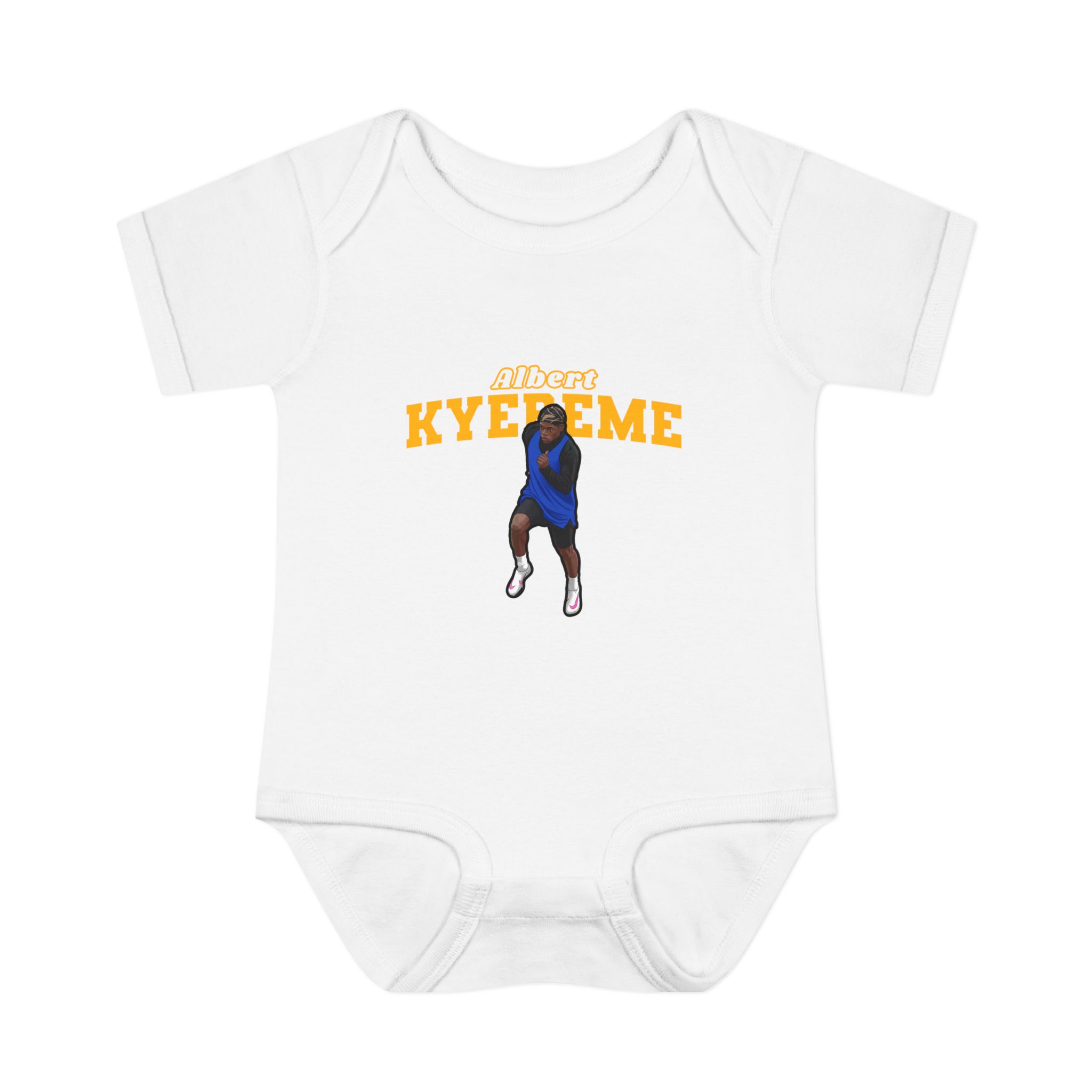 Baby Onesie — character_name_arch in White