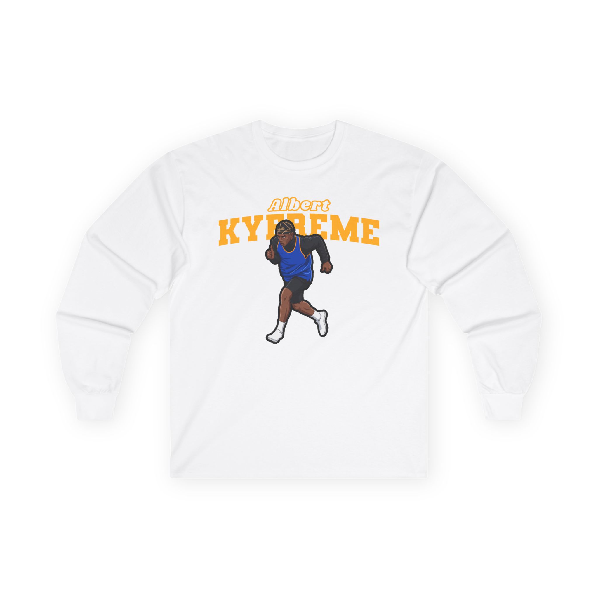 Long Sleeve Tee — character_name_arch in White