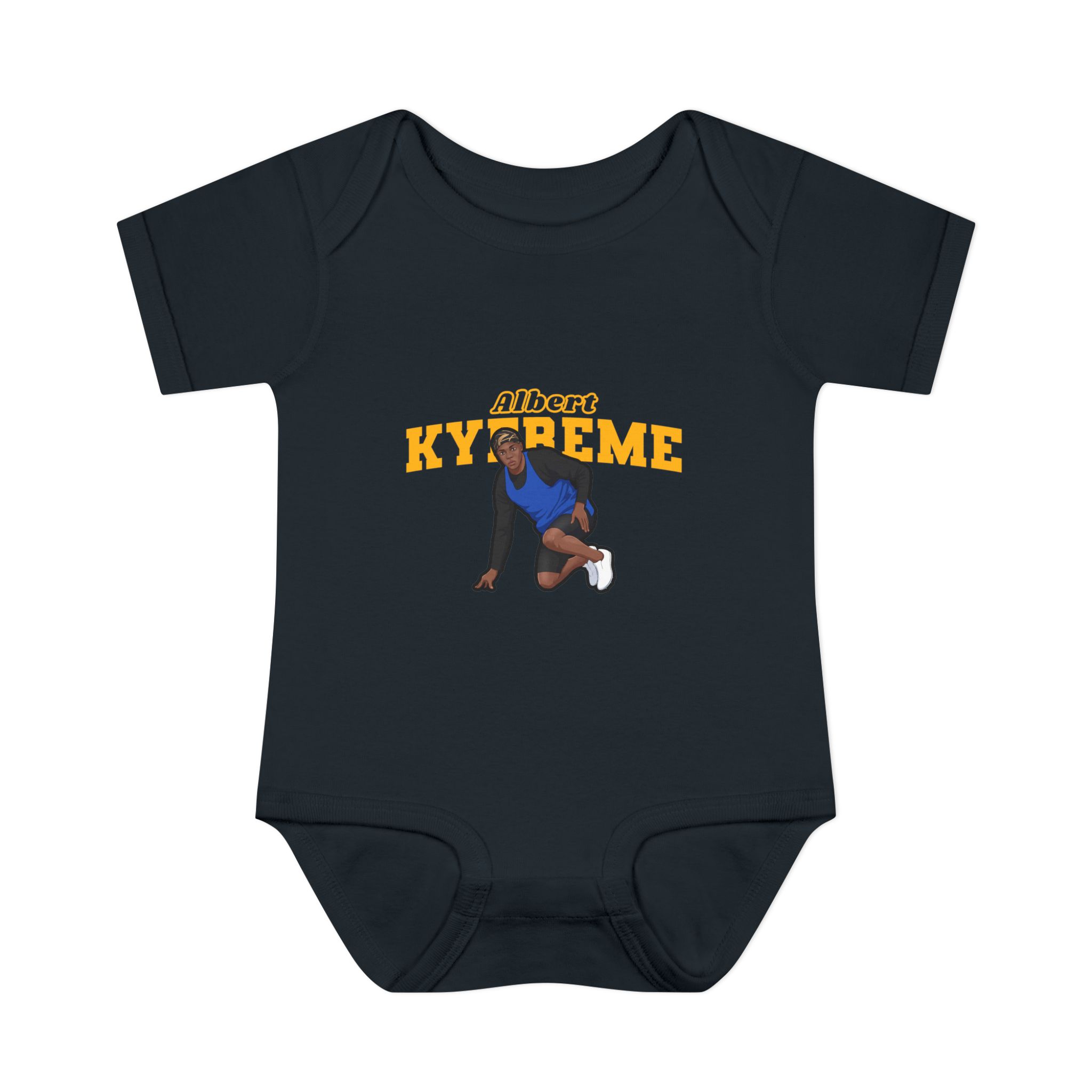 Baby Onesie — character_name_arch in Black