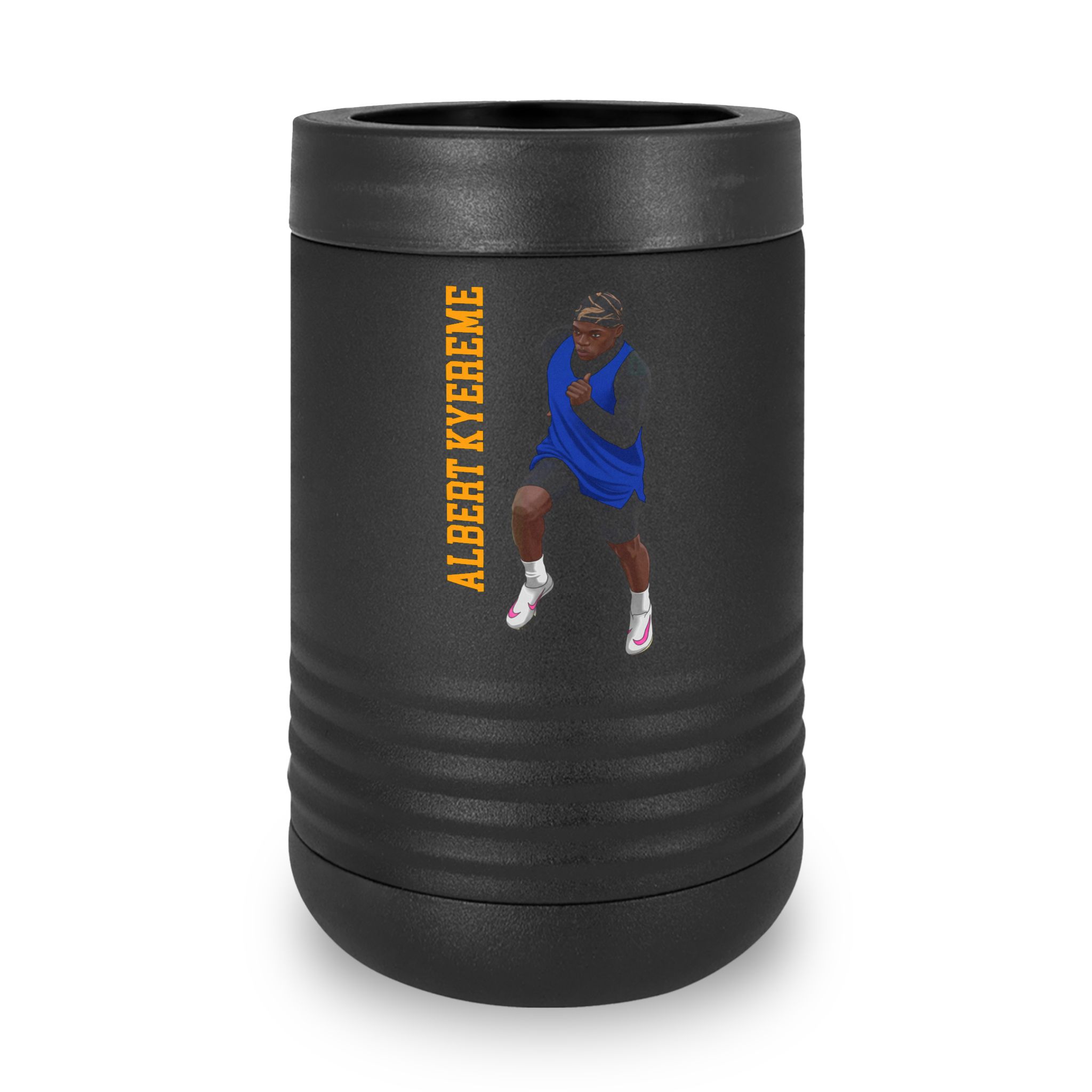 Stainless Can Cooler — character_name_vertical in Black