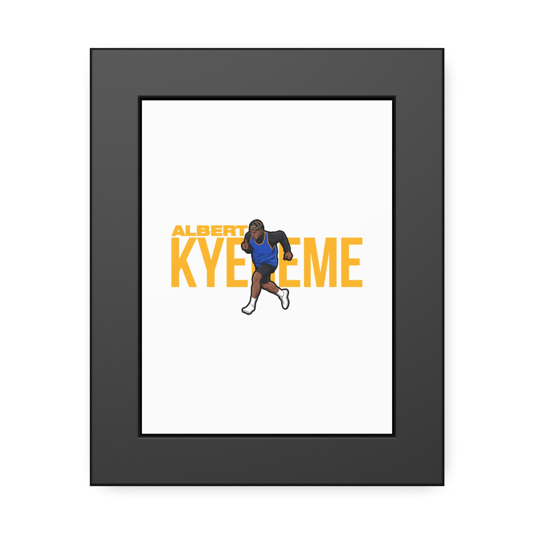 Framed Poster — character_player_name in Black