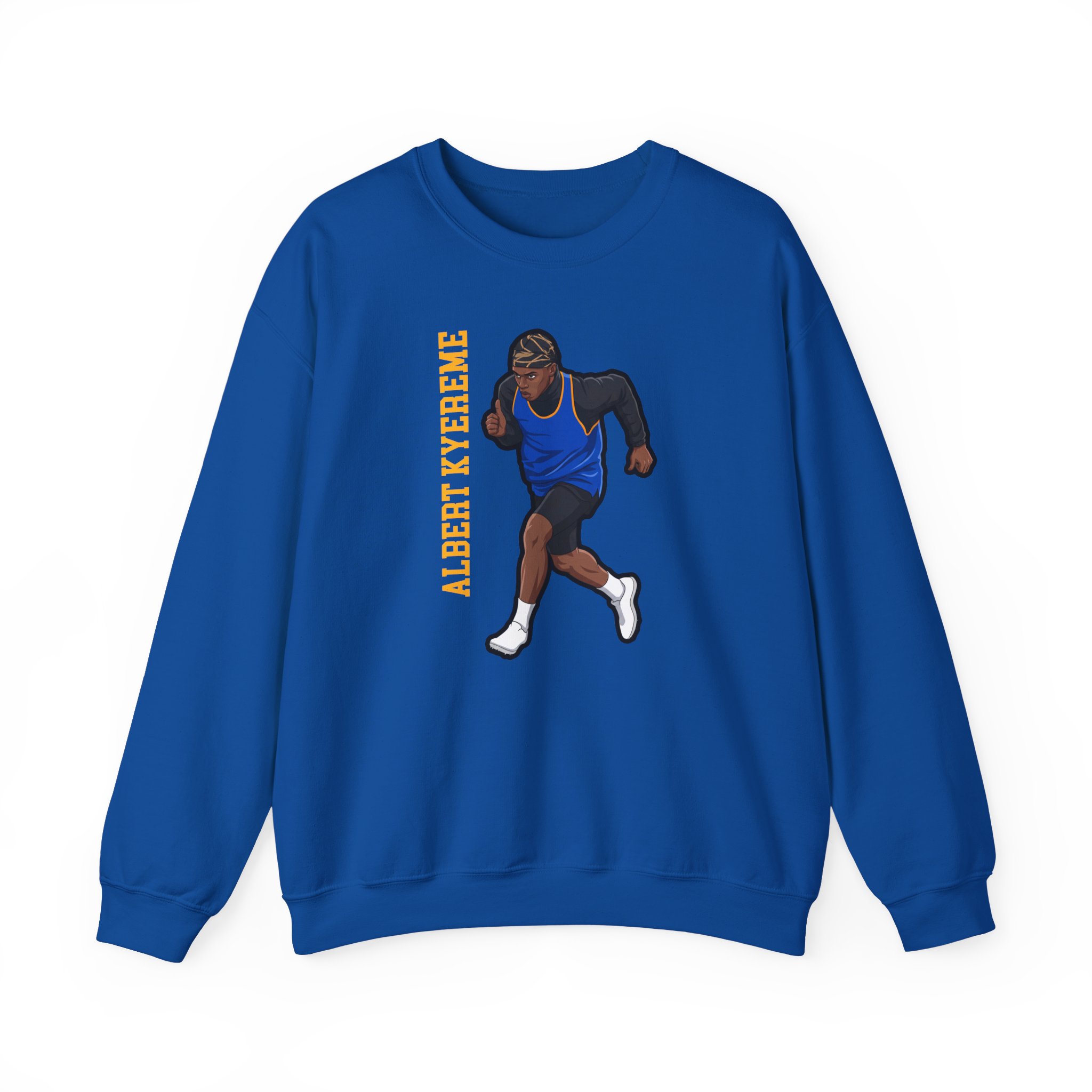 Crewneck Sweatshirt — character_name_vertical in Royal