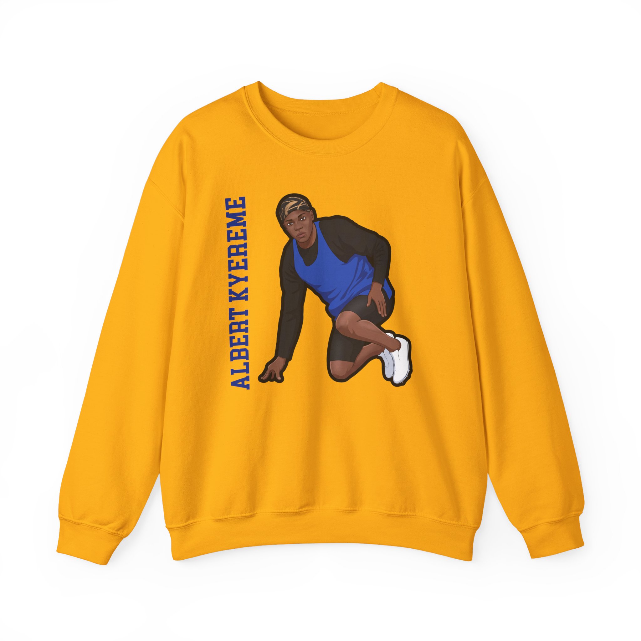 Crewneck Sweatshirt — character_name_vertical in Gold