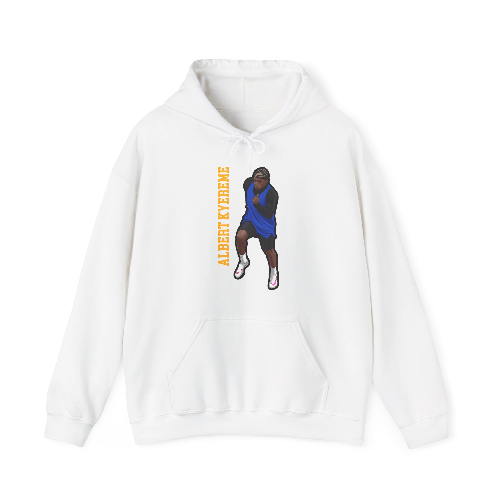 Hoodie — character_name_vertical in White