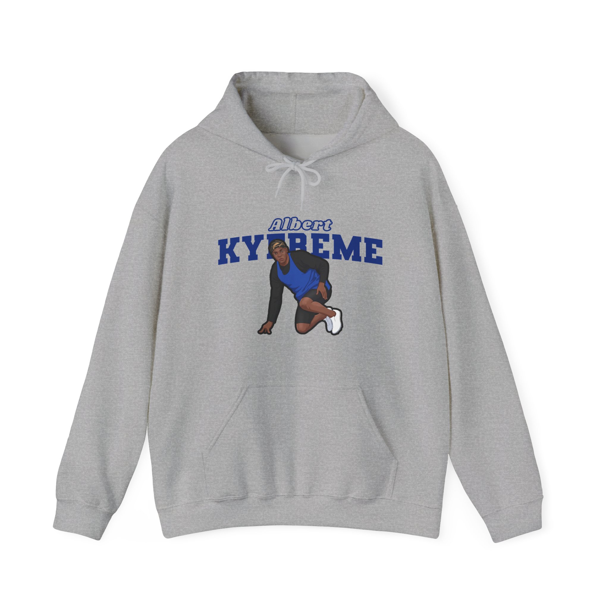 Hoodie — character_name_arch in Grey