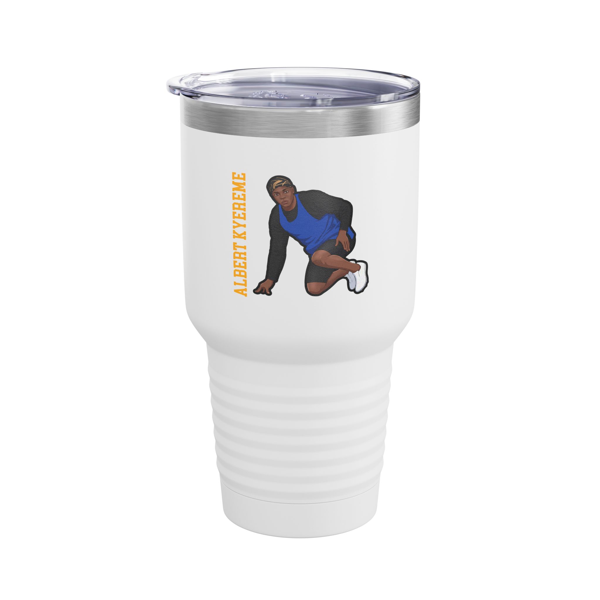 30oz Tumbler — character_name_vertical in White