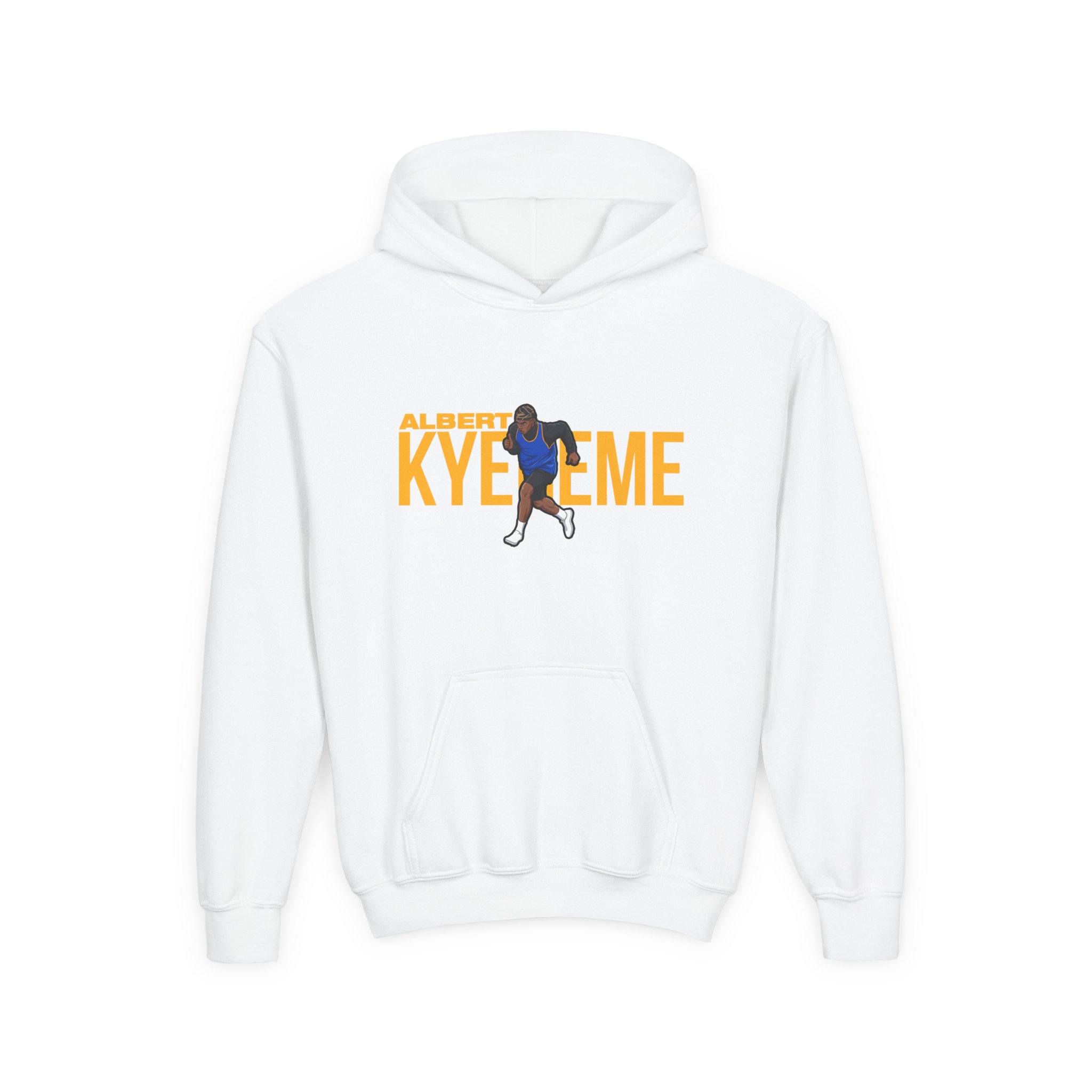 Youth Hoodie — character_player_name in White