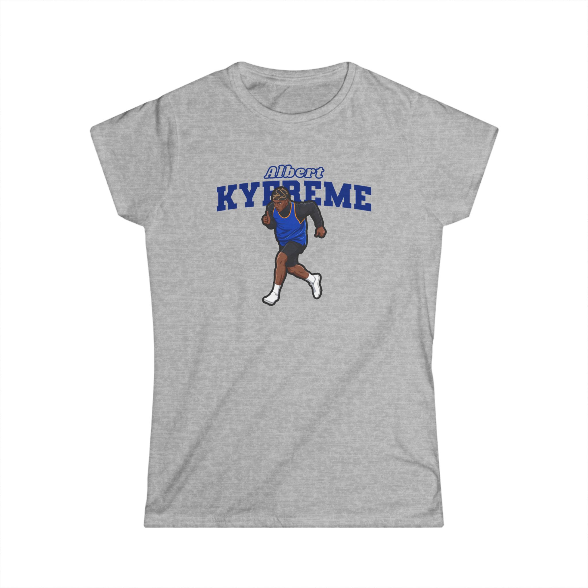 Women's Softstyle Tee — character_name_arch in Grey