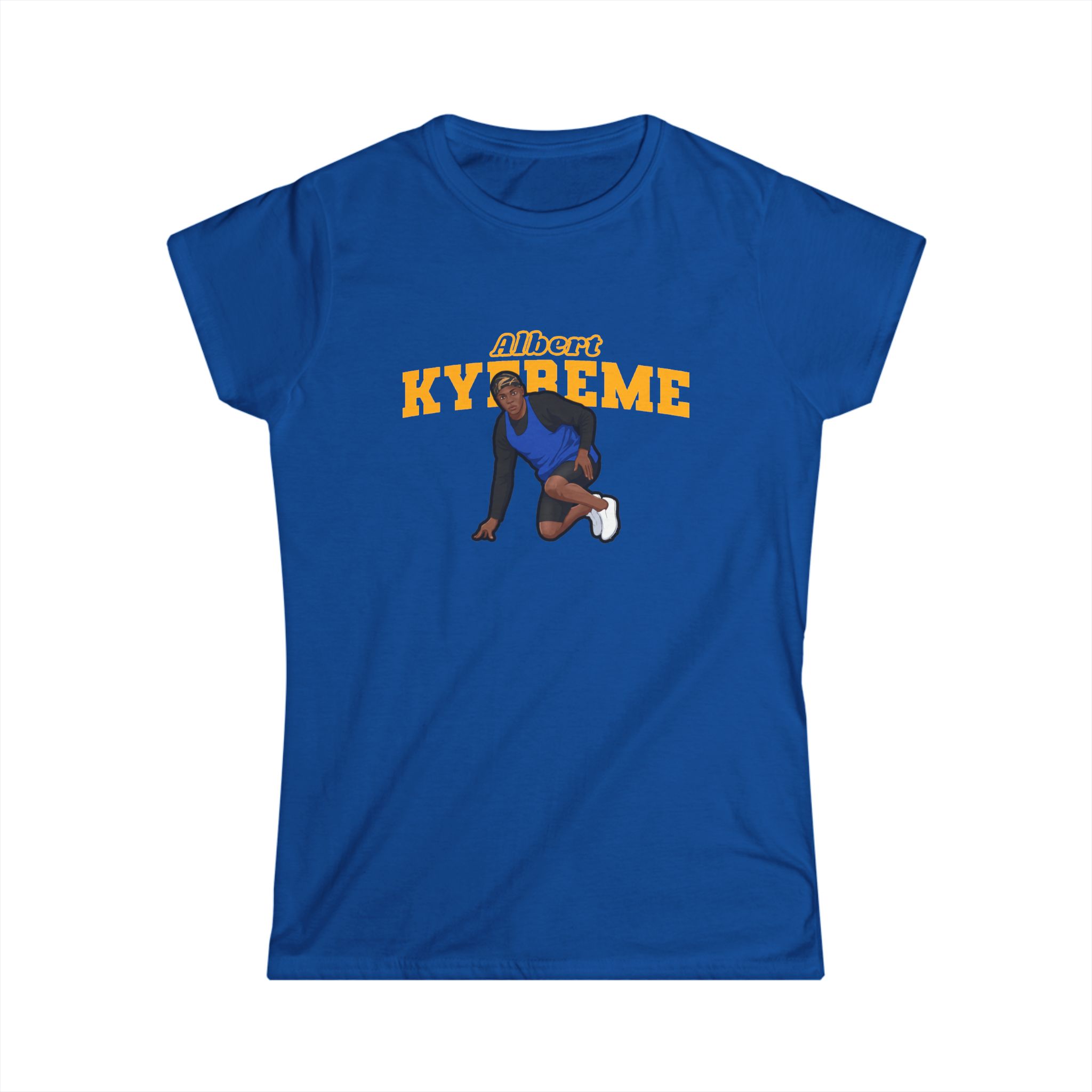Women's Softstyle Tee — character_name_arch in Royal