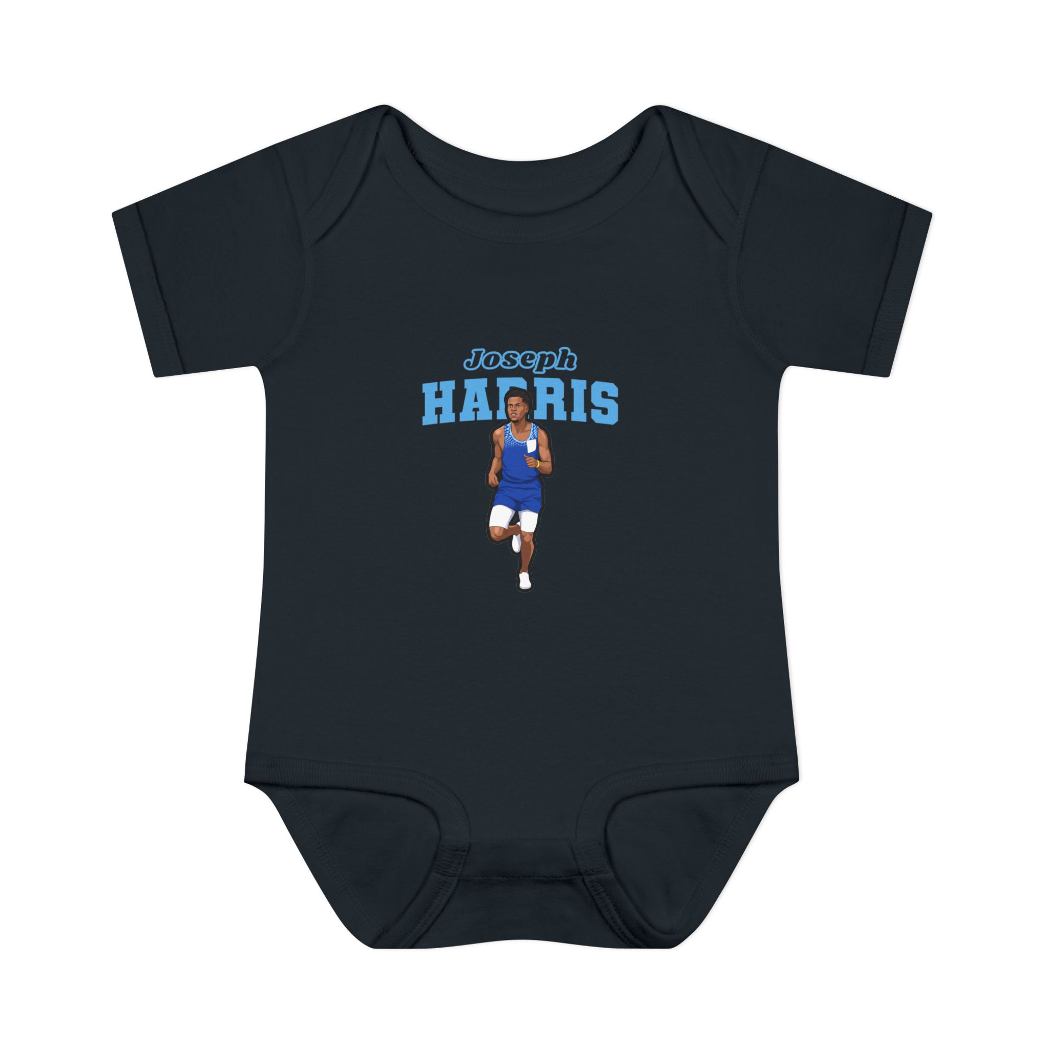 Baby Onesie — character_name_arch in Black