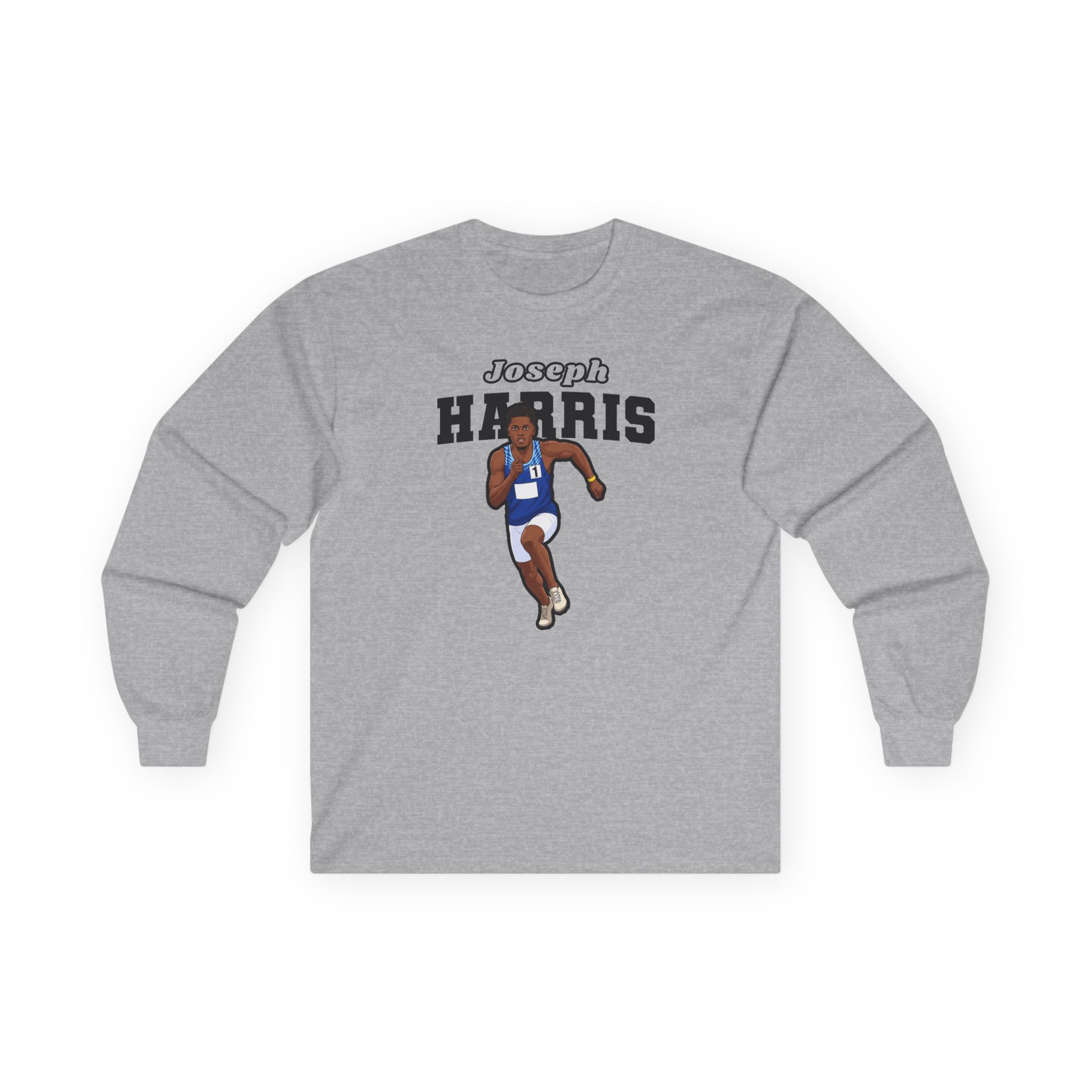 Long Sleeve Tee — character_name_arch in Grey