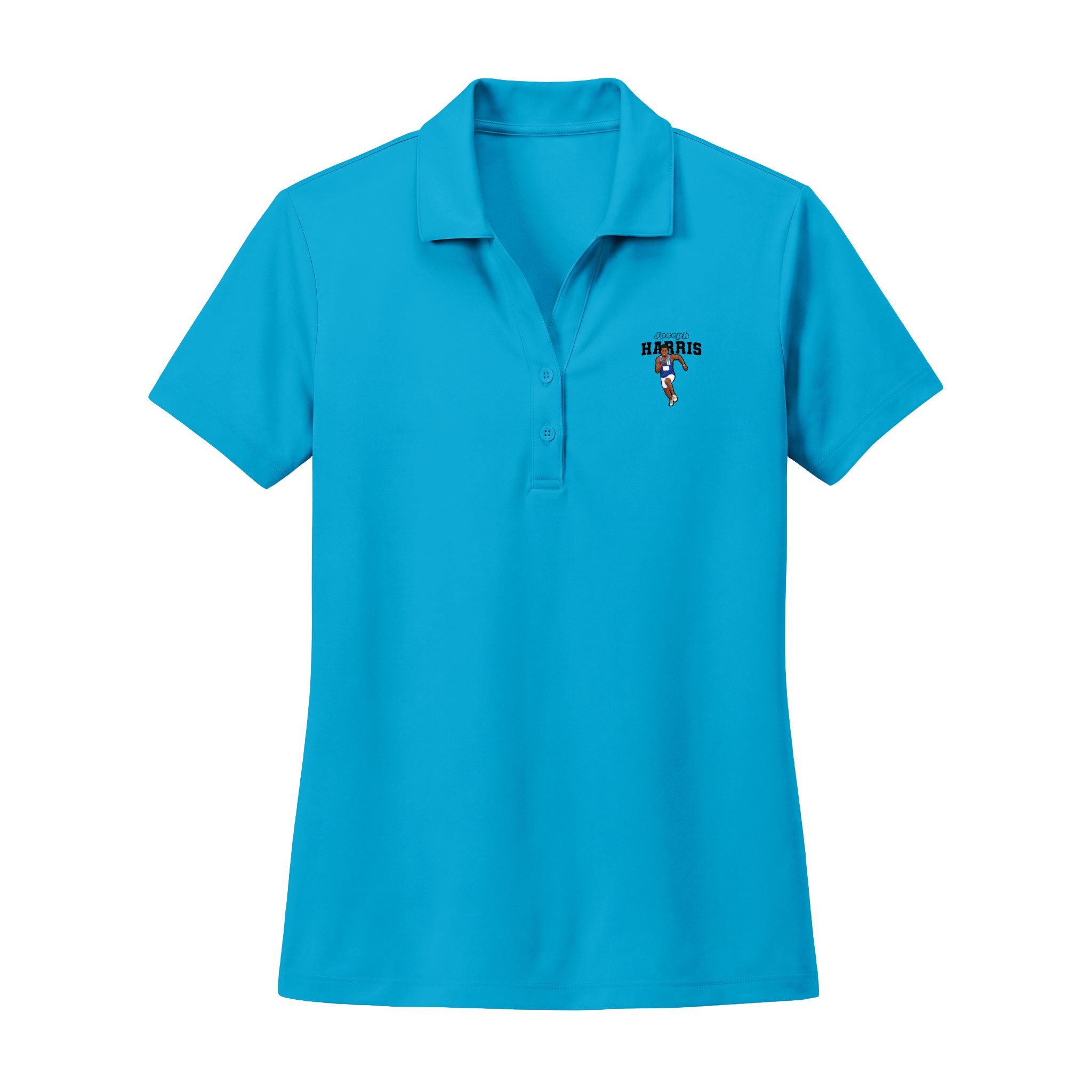 Women's Polo — character_name_arch in Blue