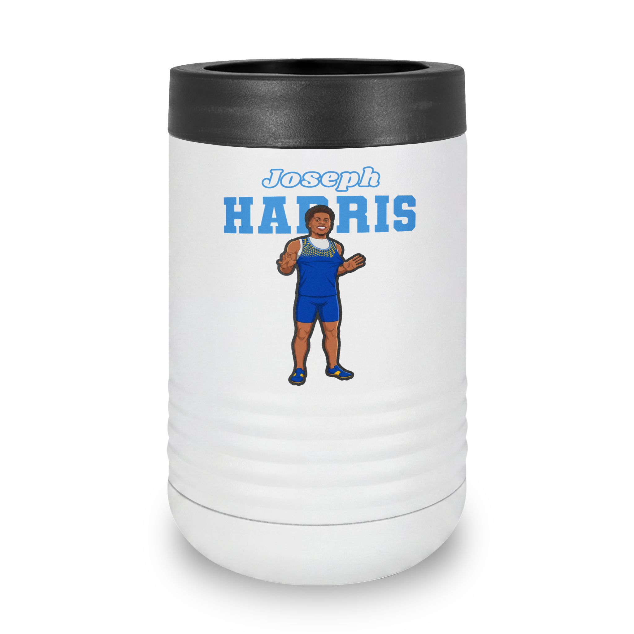 Stainless Can Cooler — character_name_arch in White