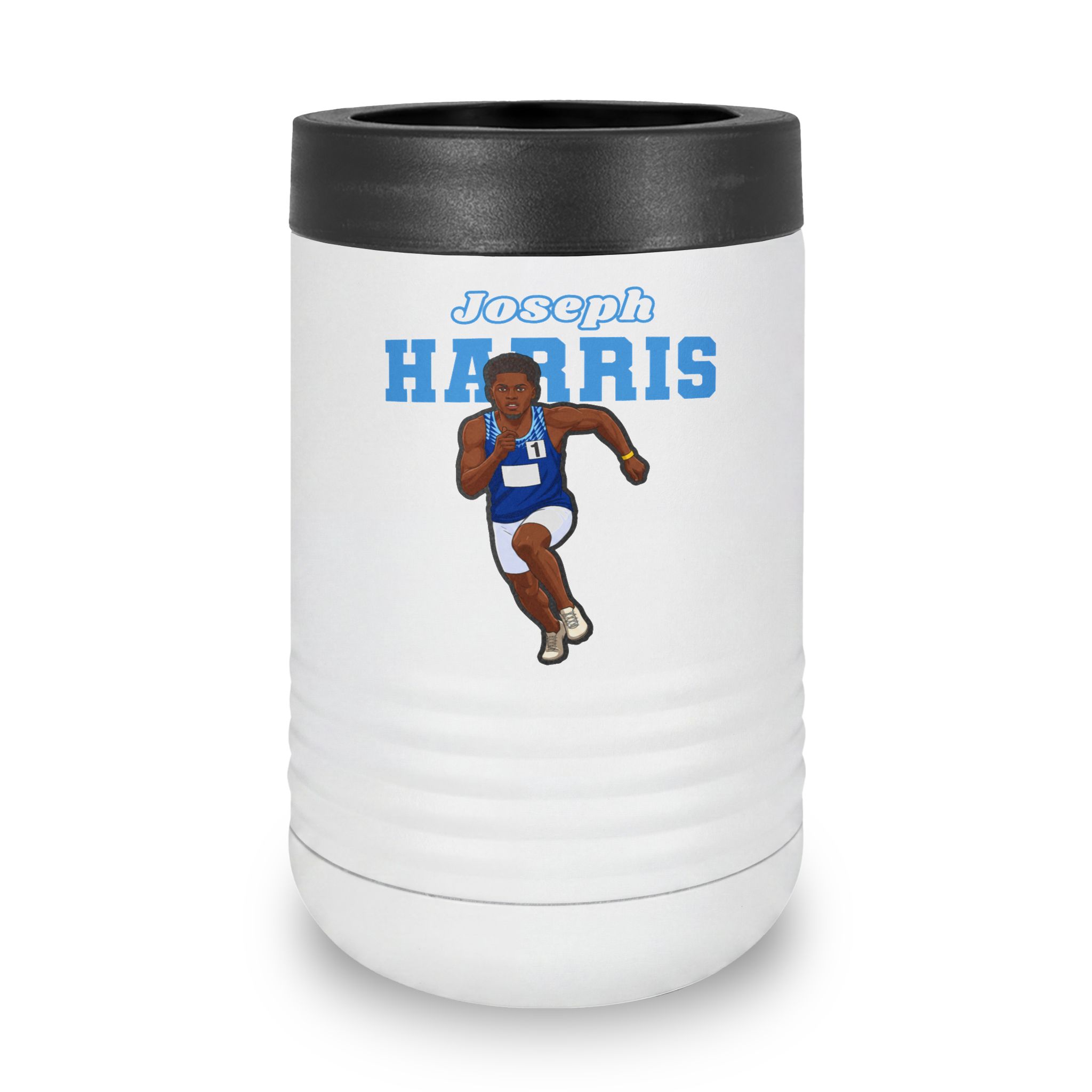 Stainless Can Cooler — character_name_arch in White