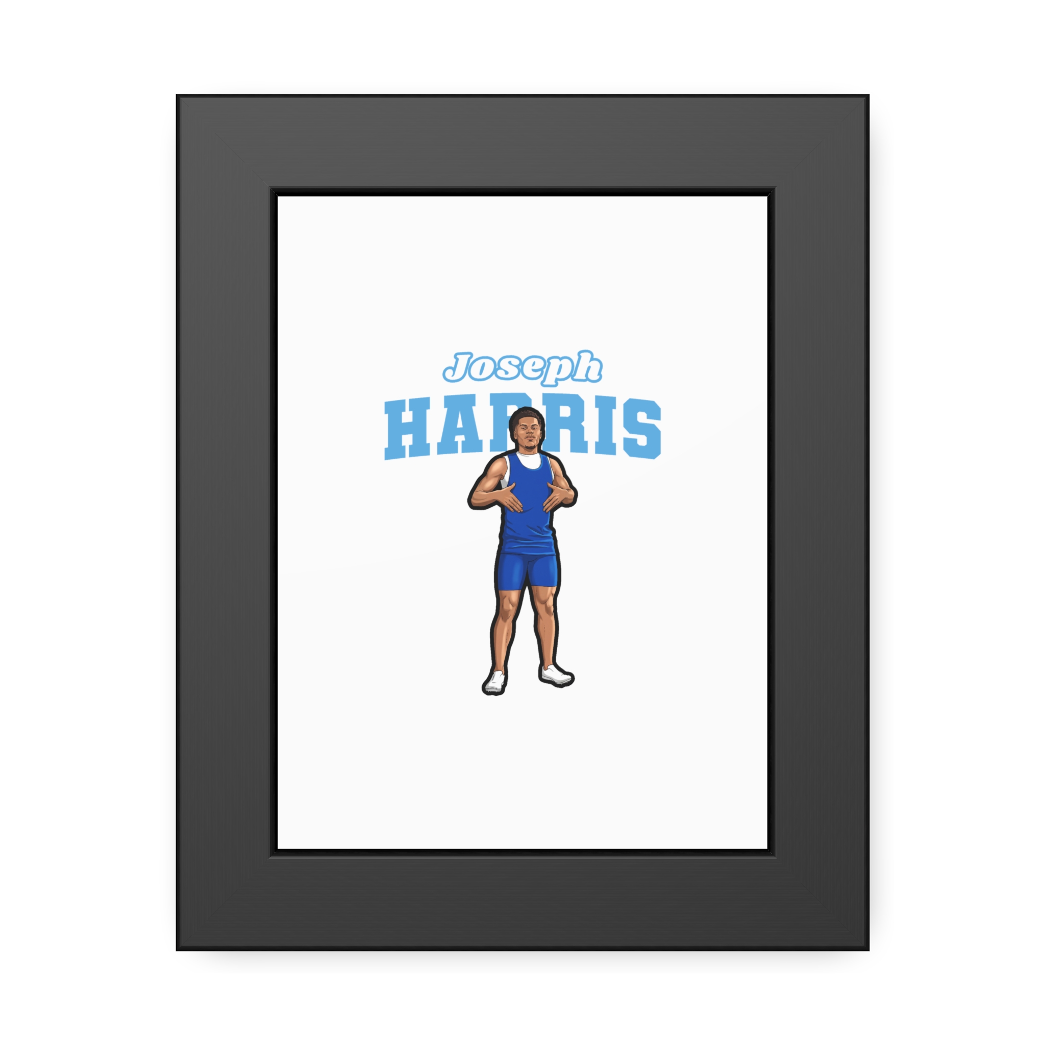 Framed Poster — character_name_arch in Black