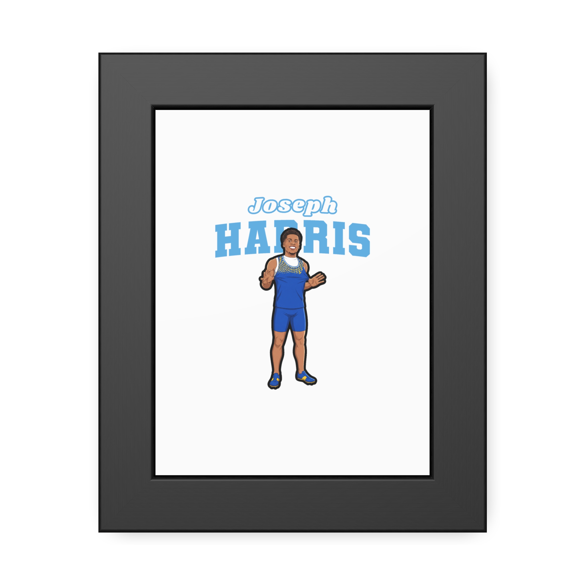 Framed Poster — character_name_arch in Black