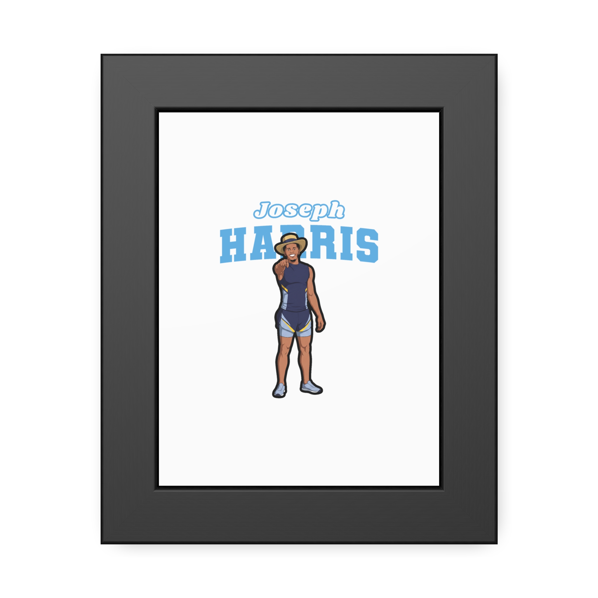 Framed Poster — character_name_arch in Black