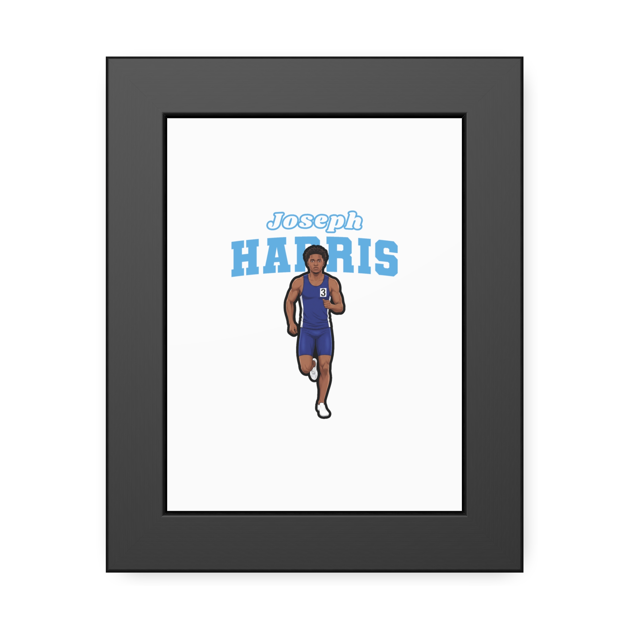 Framed Poster — character_name_arch in Black