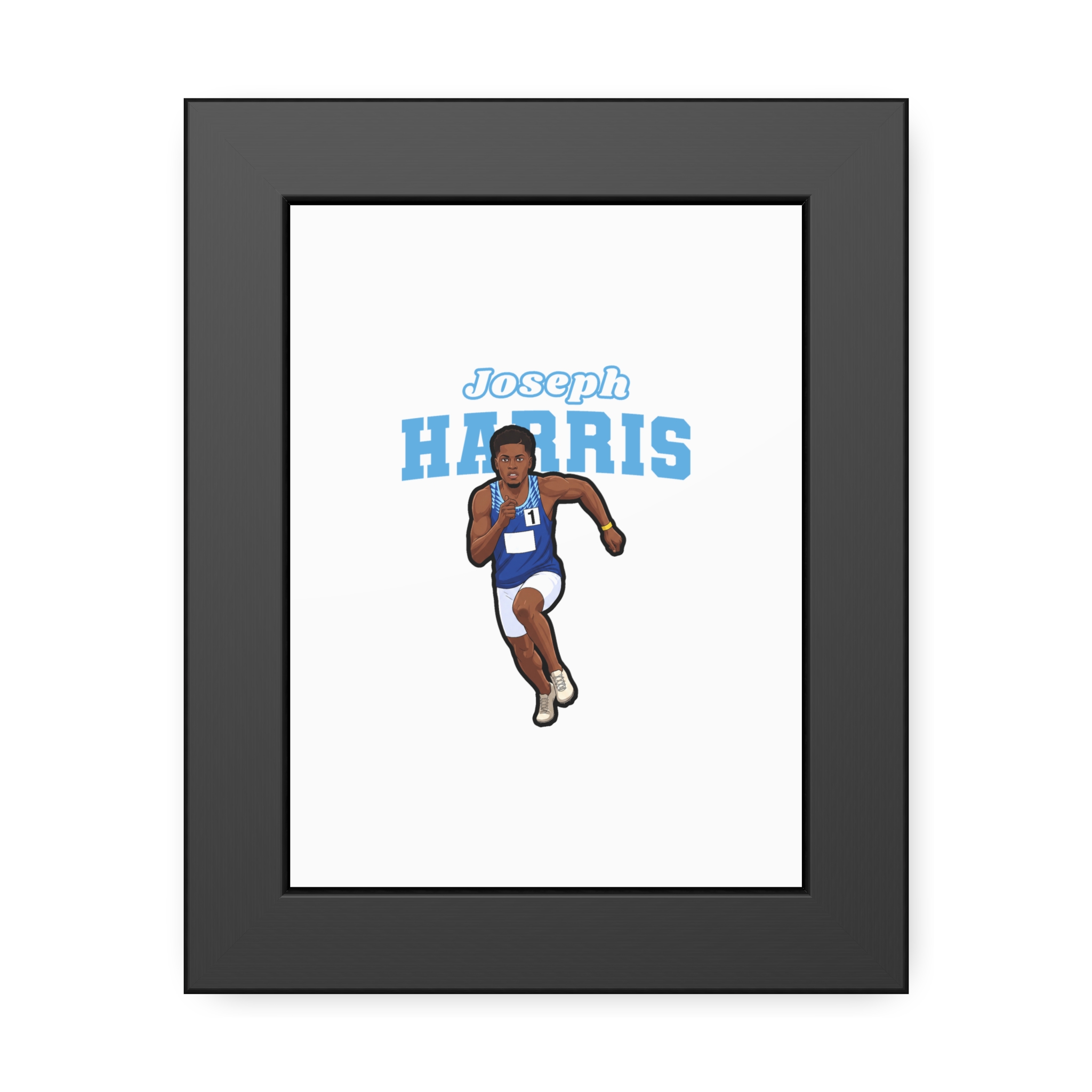 Framed Poster — character_name_arch in Black