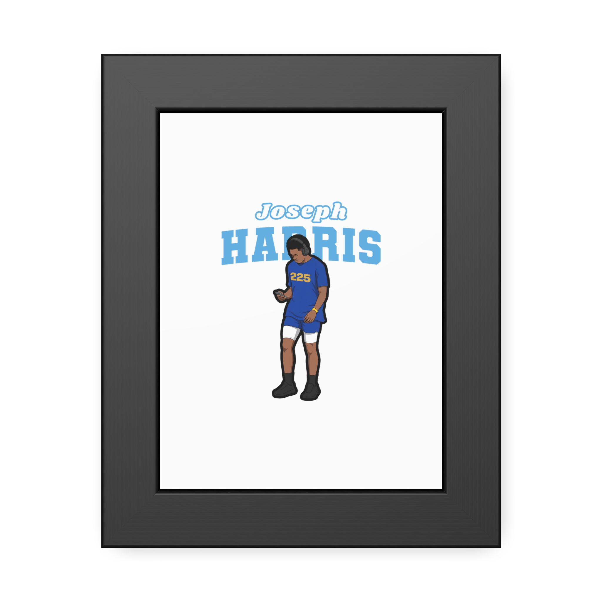 Framed Poster — character_name_arch in Black