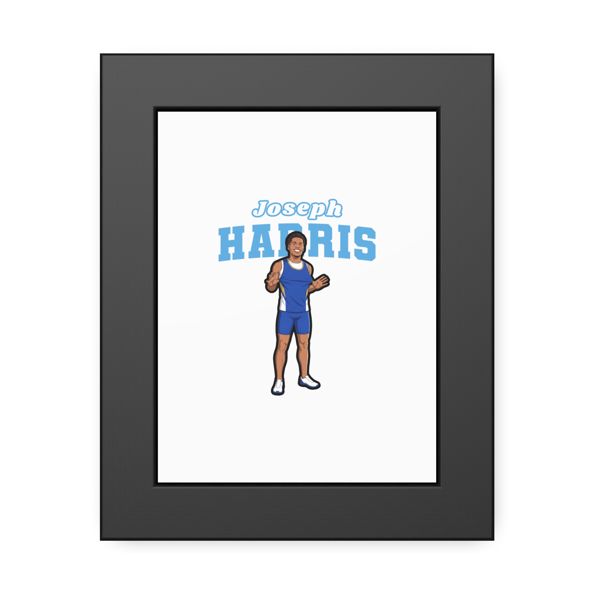 Framed Poster — character_name_arch in Black