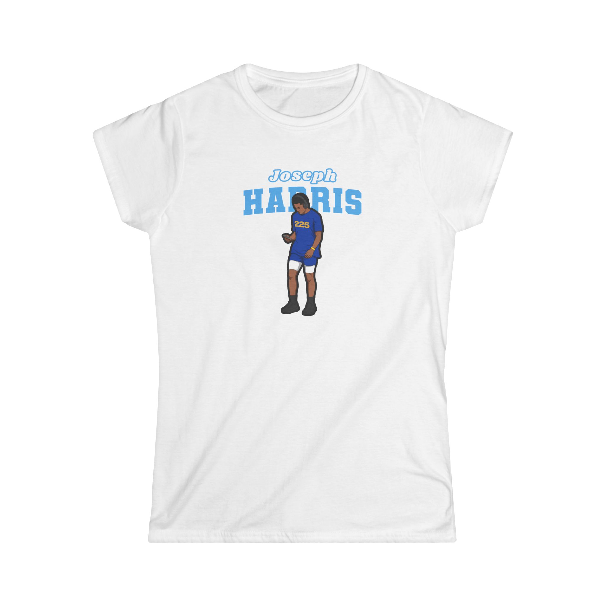 Women's Softstyle Tee — character_name_arch in White