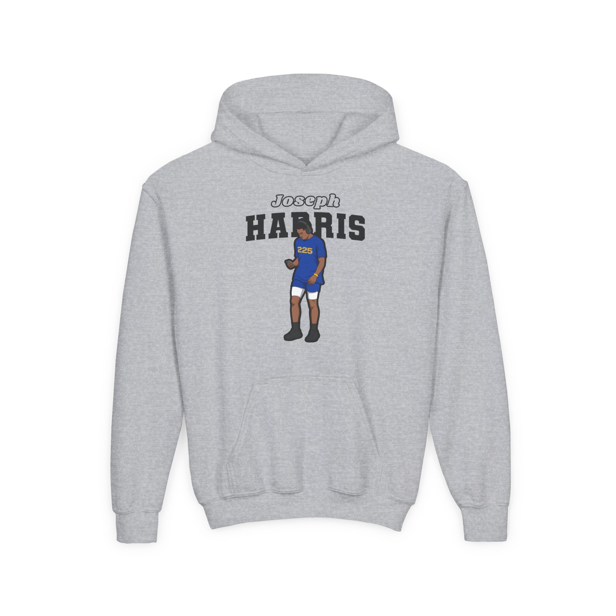 Youth Hoodie — character_name_arch in Grey