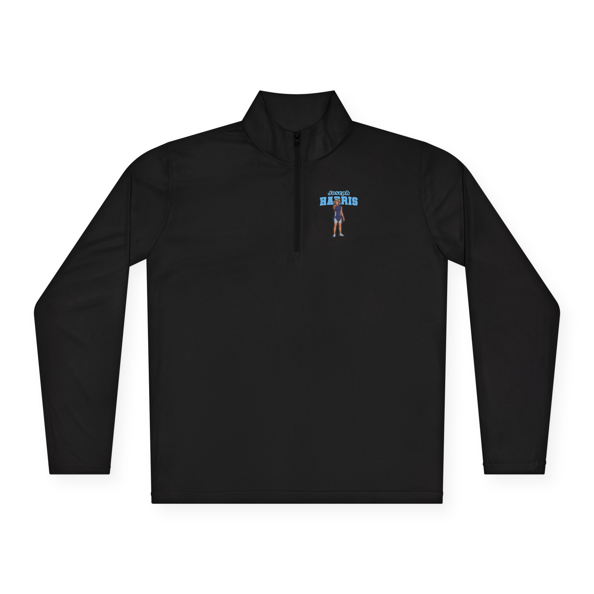 Q-Zip Pullover — character_name_arch in Black