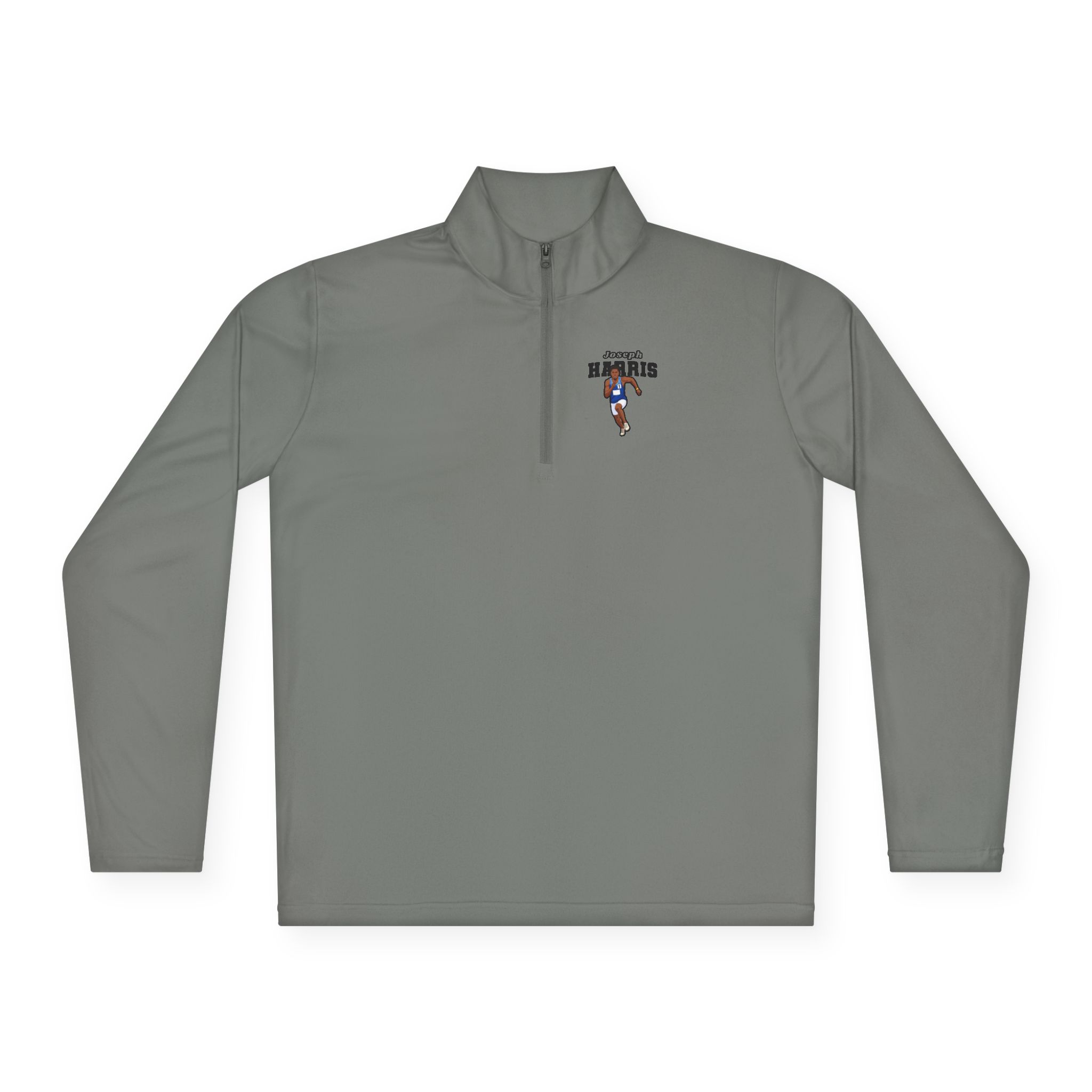 Q-Zip Pullover — character_name_arch in Grey