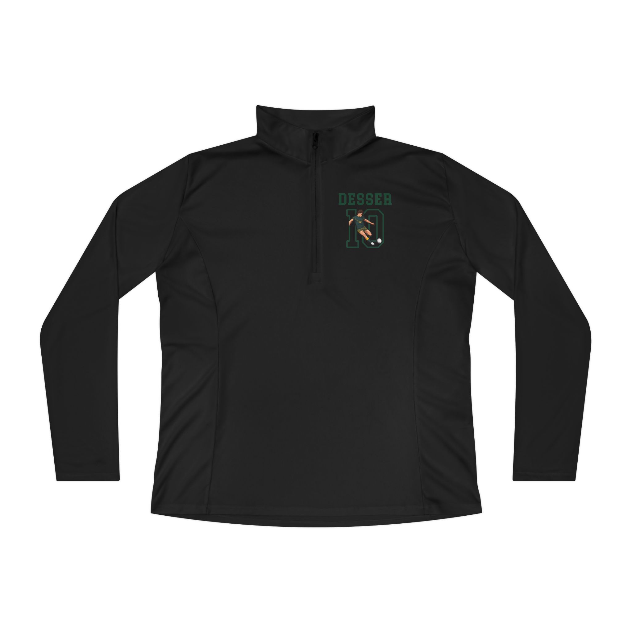 Women's Q-Zip Pullover — character_shirsey in Black