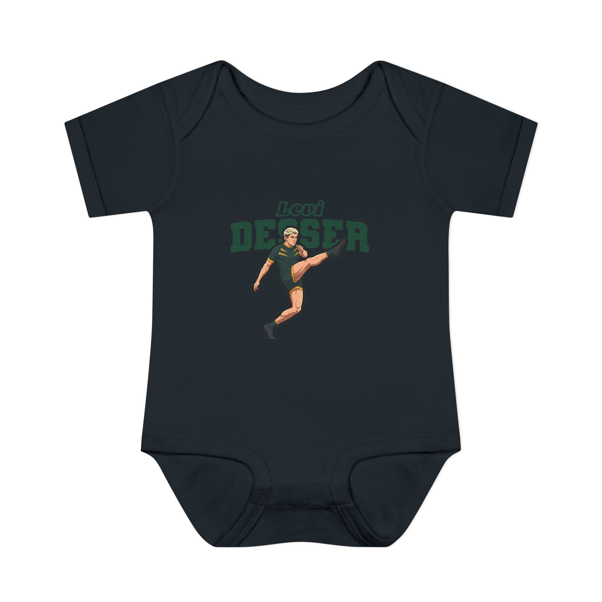 Baby Onesie — character_name_arch in Black