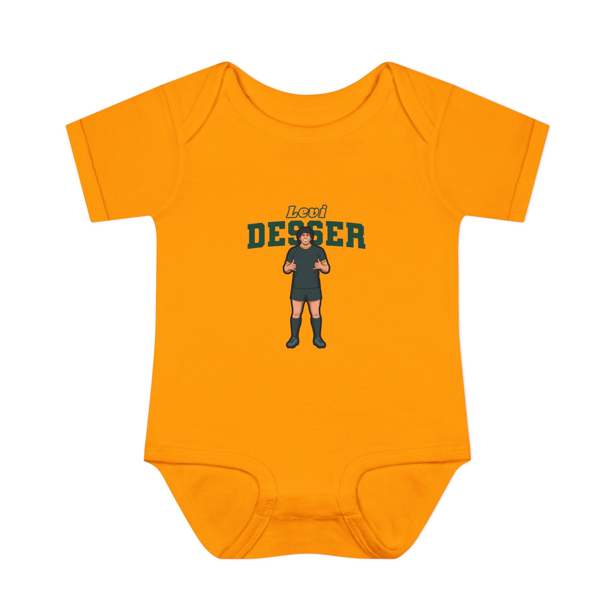 Baby Onesie — character_name_arch in Gold