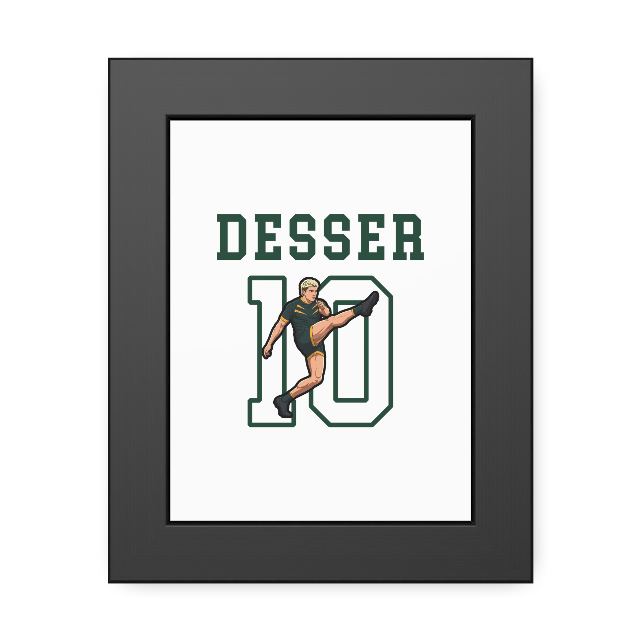 Framed Poster — character_shirsey in Black
