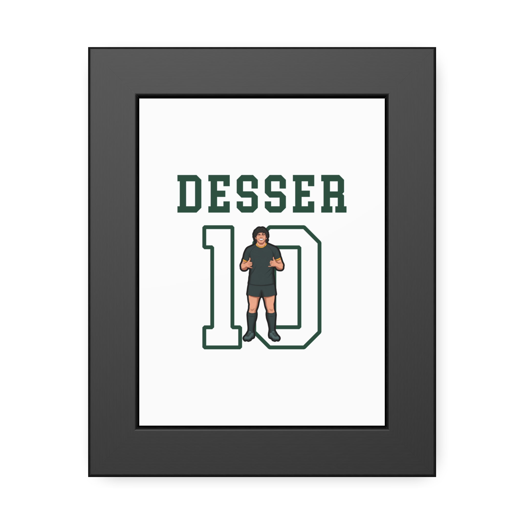 Framed Poster — character_shirsey in Black
